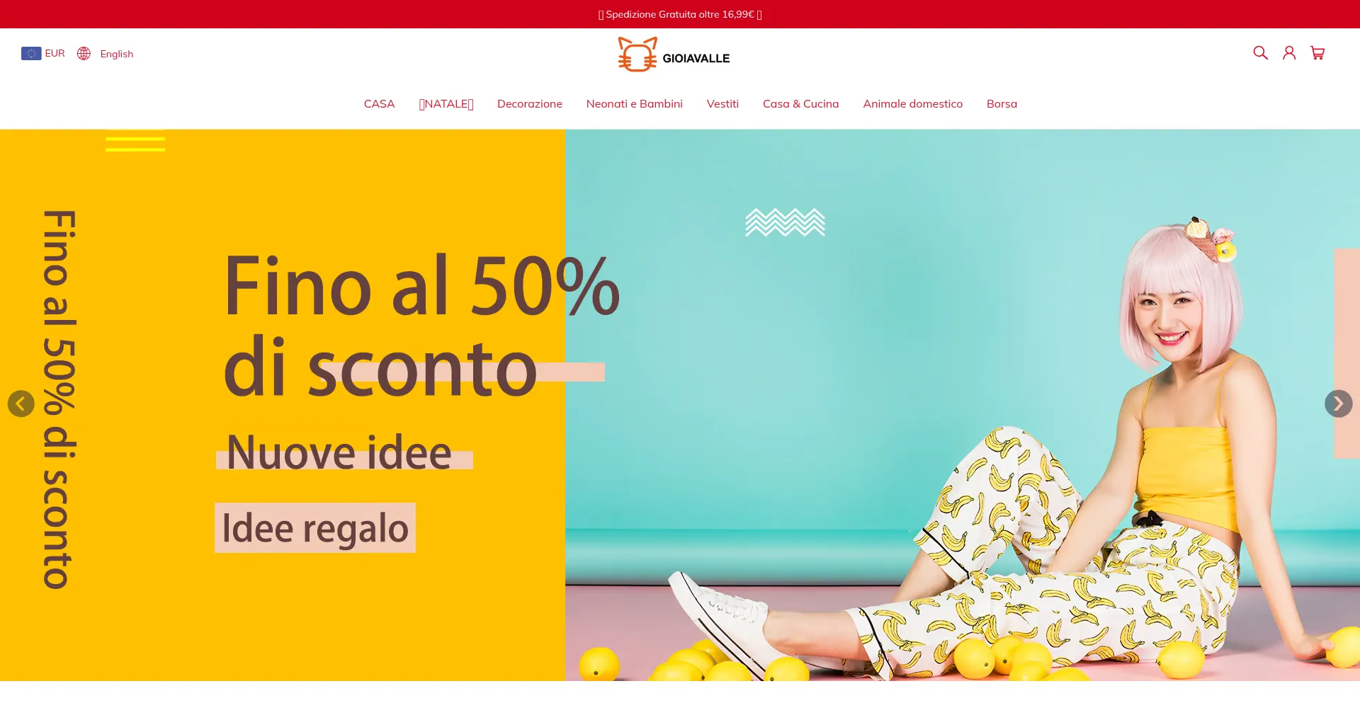 Website screenshot of Gioiavalle.com