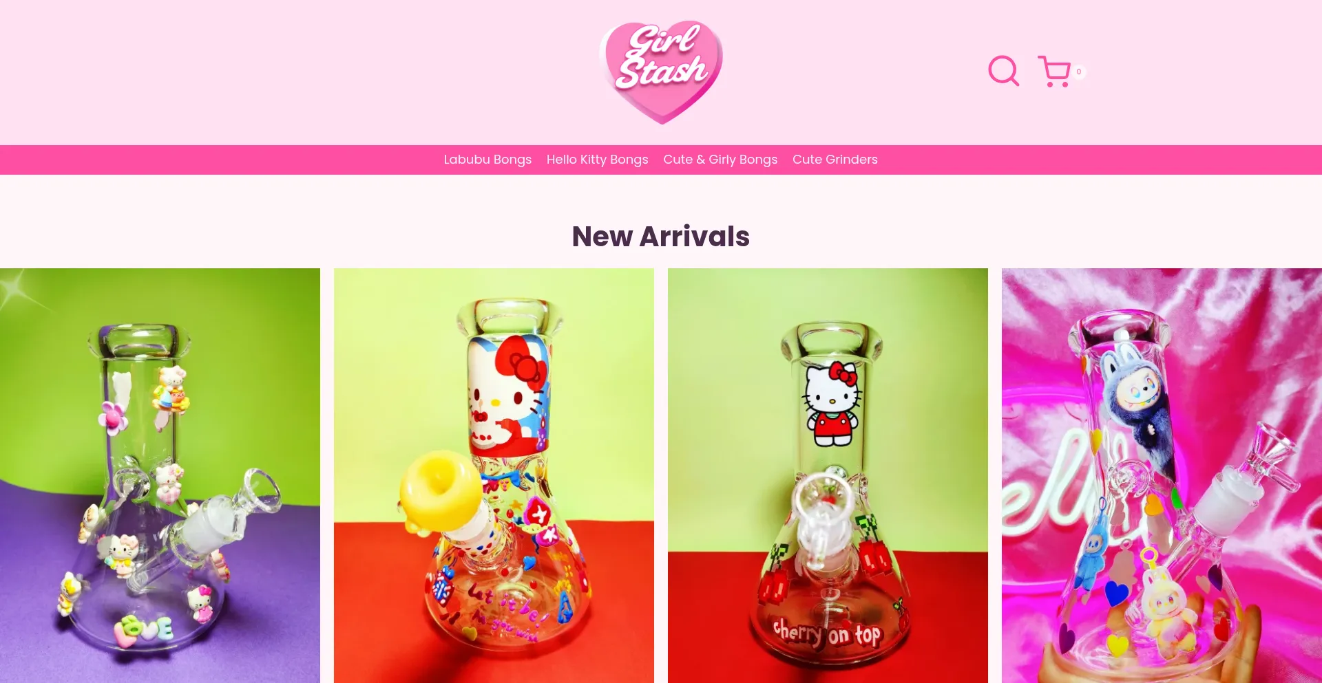 Website screenshot of Girlstash.com