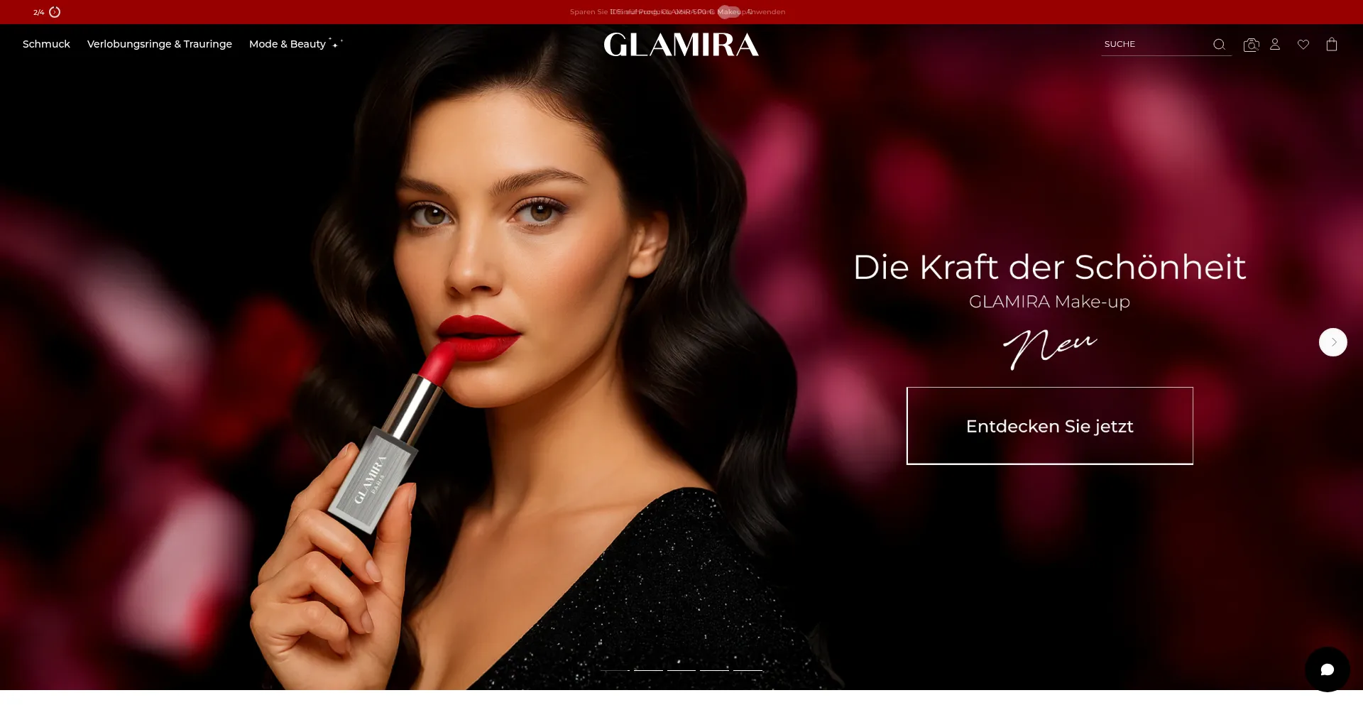 Website screenshot of Glamira.de