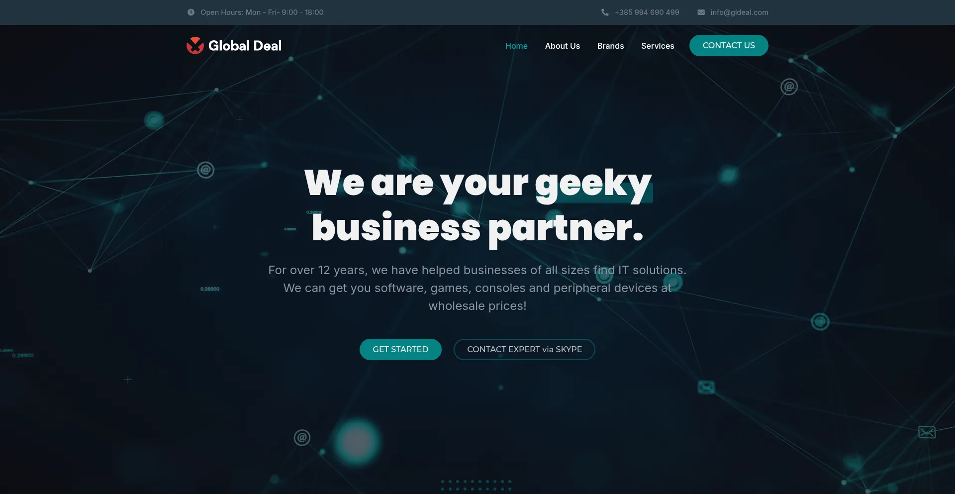 Website screenshot of Gldeal.com