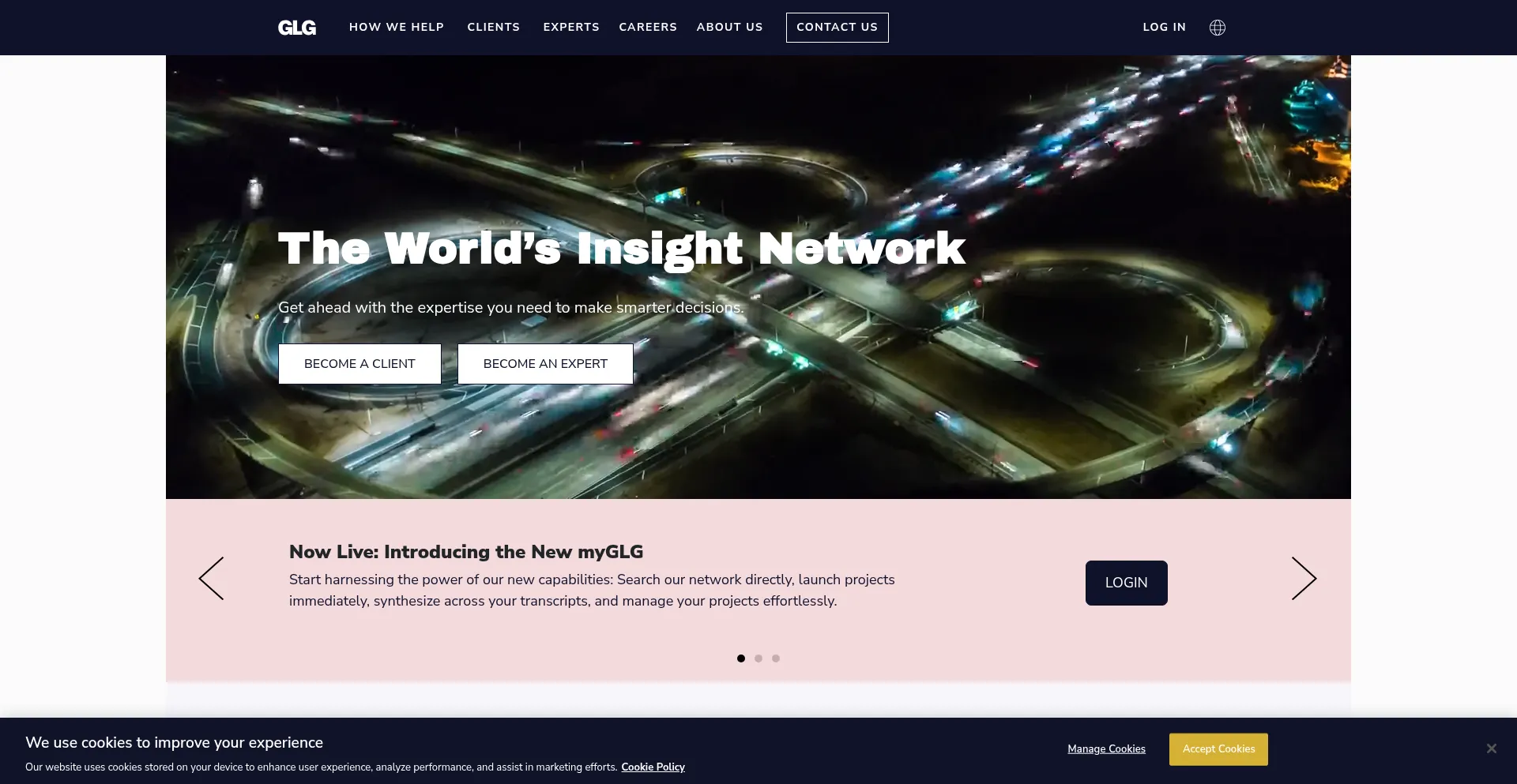 Website screenshot of Glgroup.com