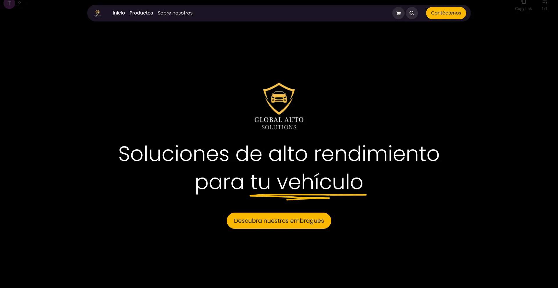 Website screenshot of Globalautosolutions.online