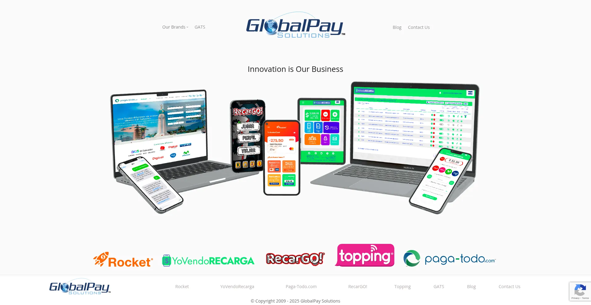 Website screenshot of Globalpay.us