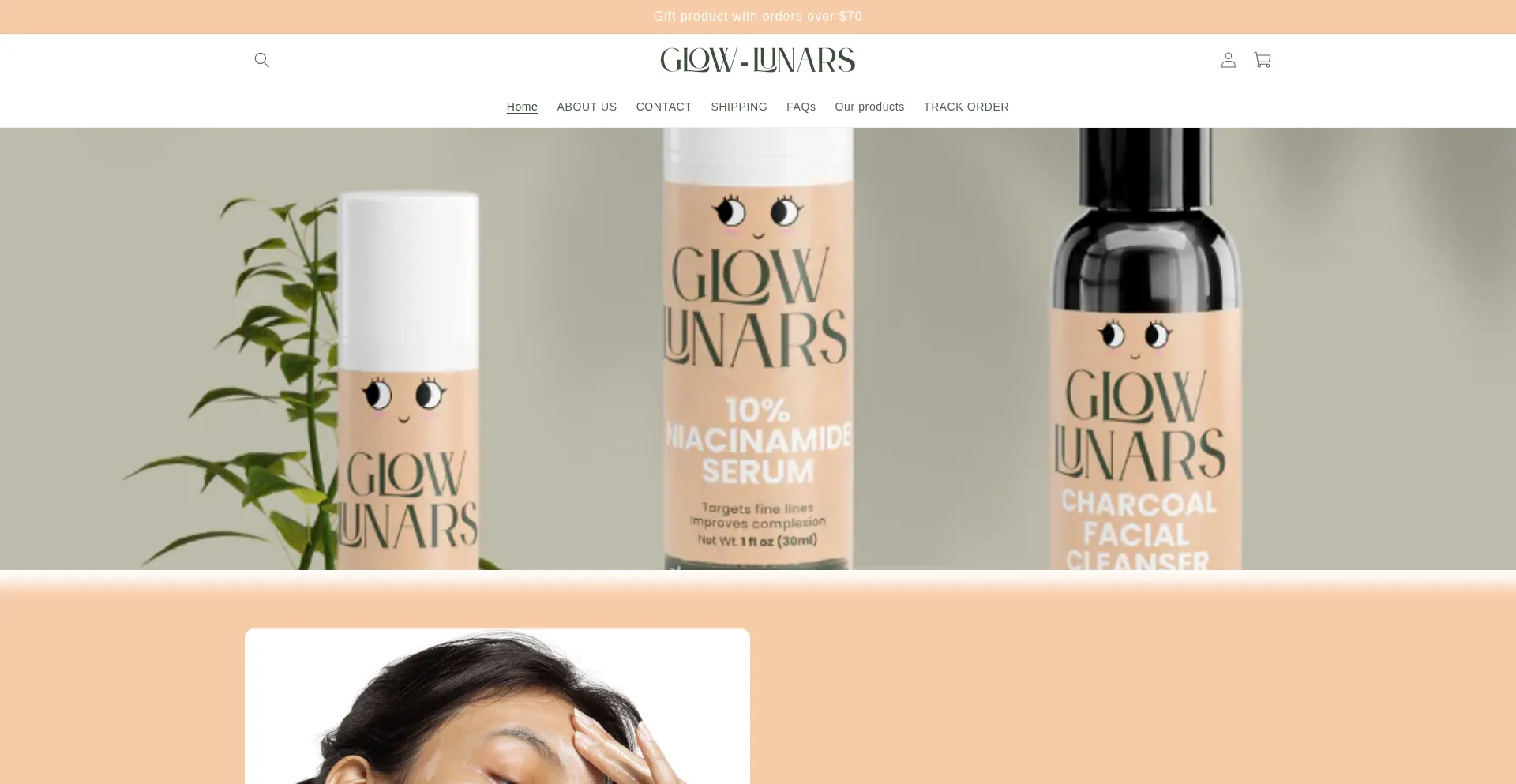 Website screenshot of Glowlunars.com