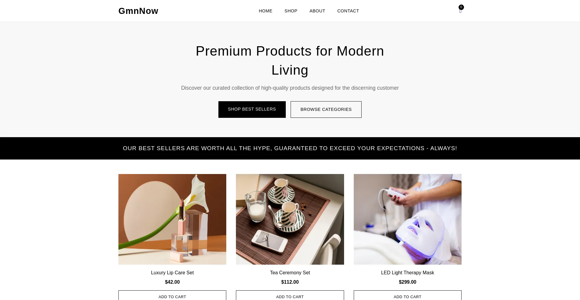 Website screenshot of Gmnnow.com