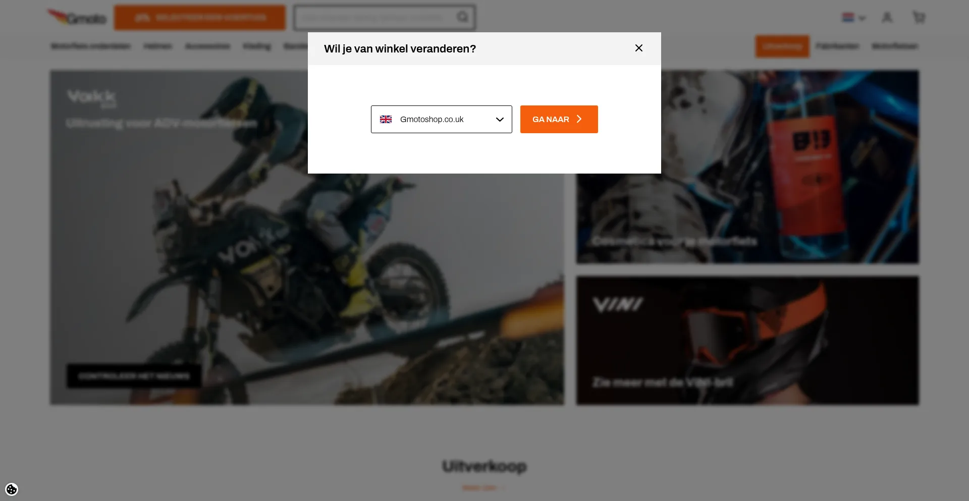 Website screenshot of Gmoto.nl