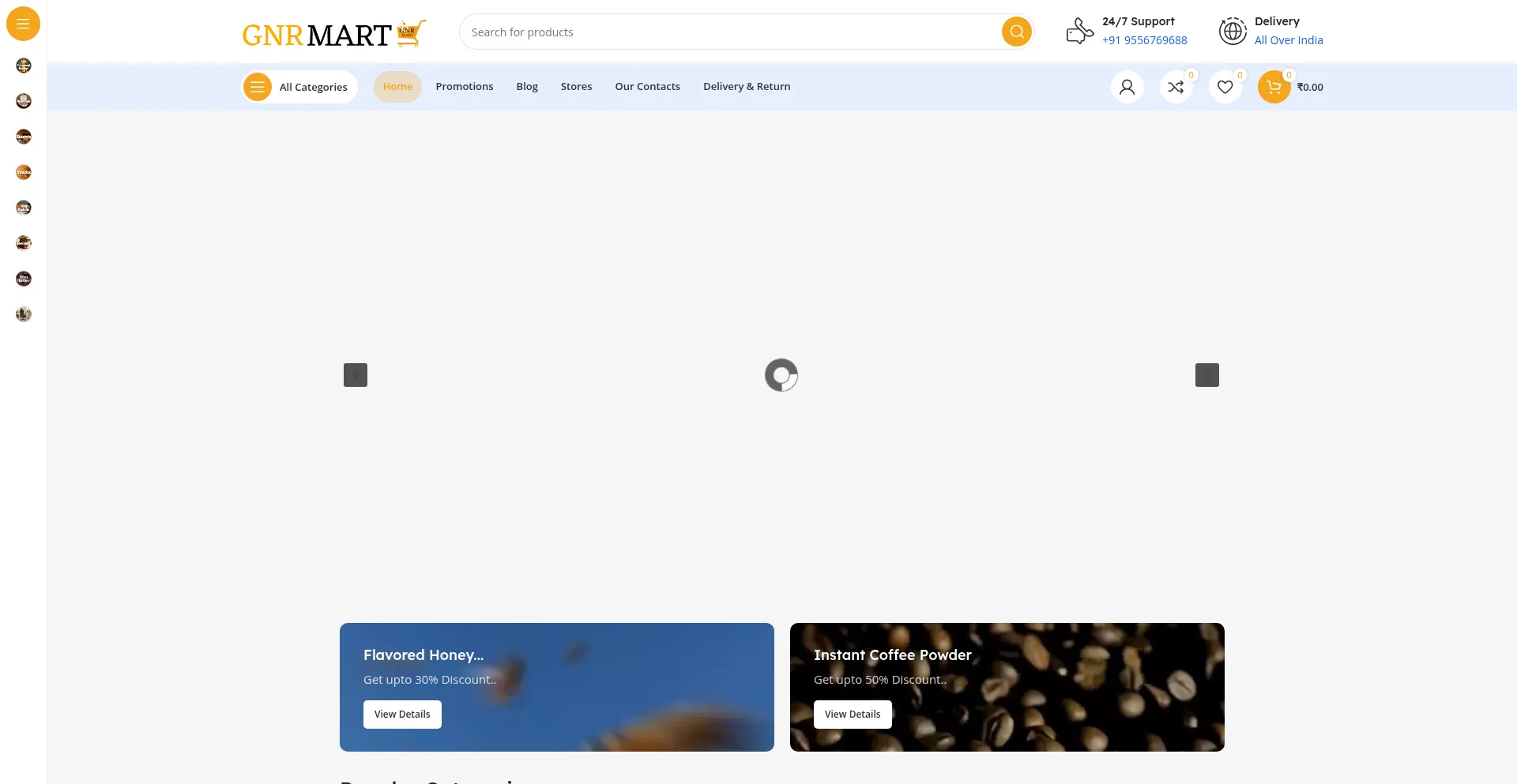 Website screenshot of Gnrmart.com