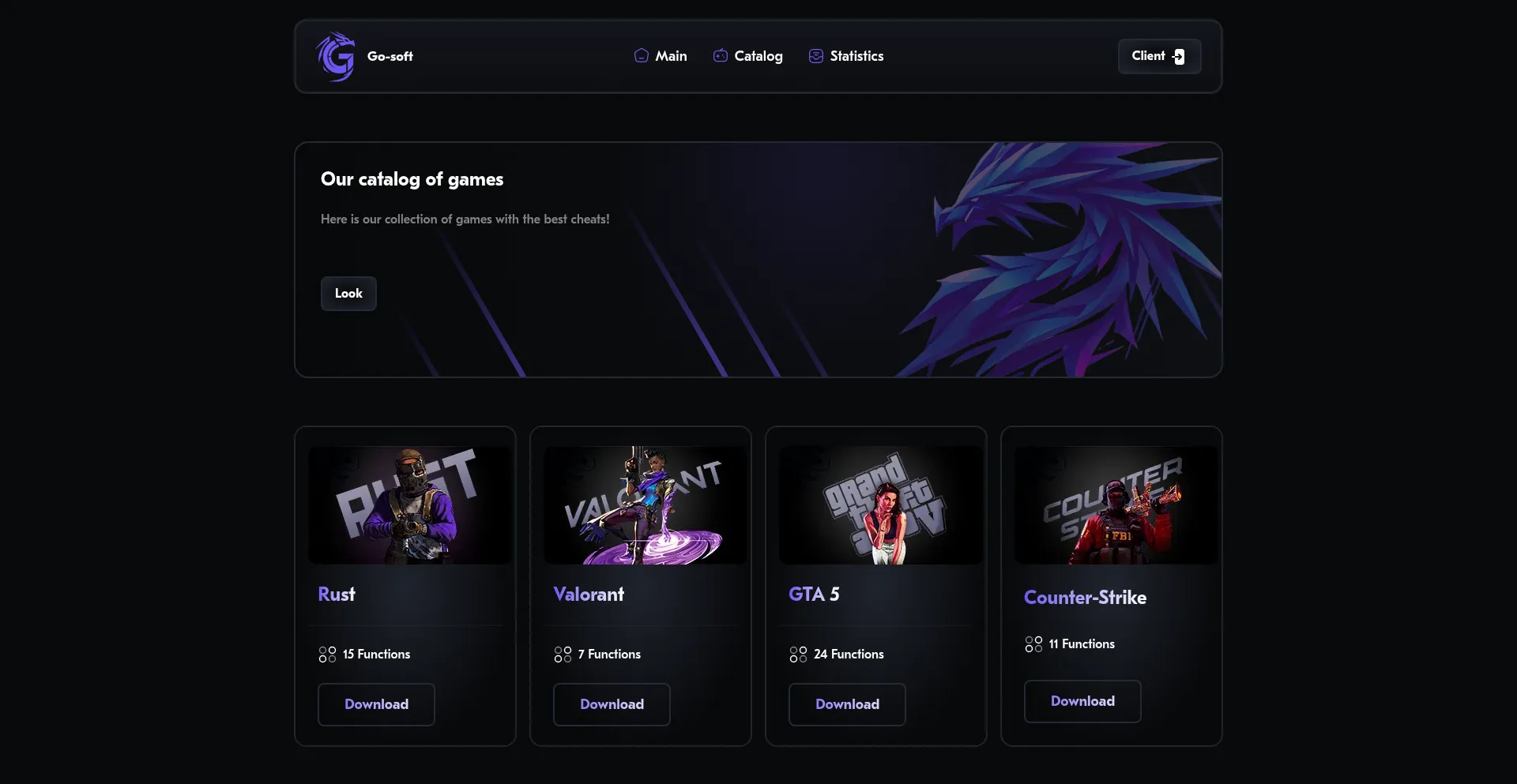 Website screenshot of Go-soft.xyz
