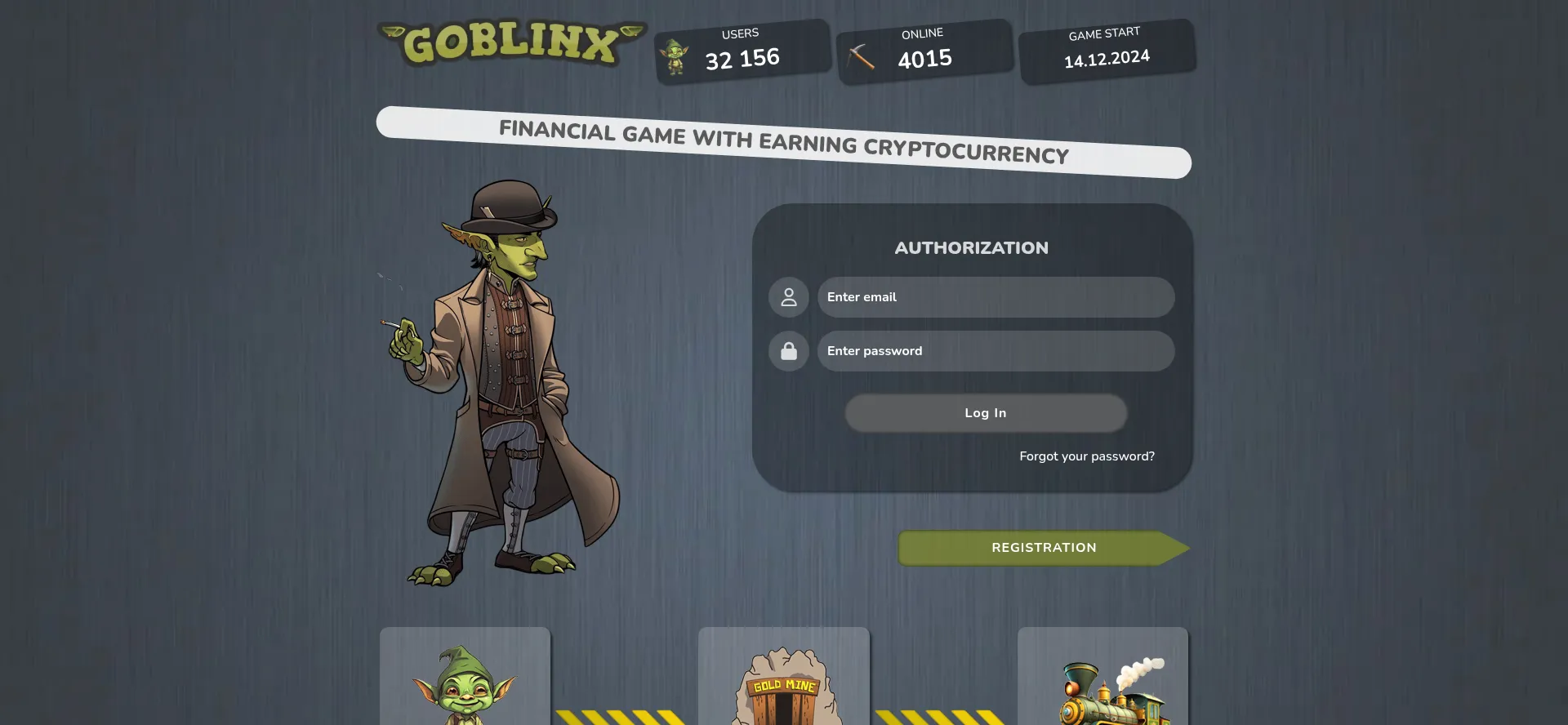 Website screenshot of Goblinx.org