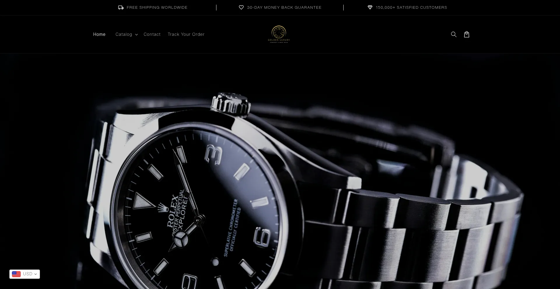 Website screenshot of Goldenluxuryconcept.co