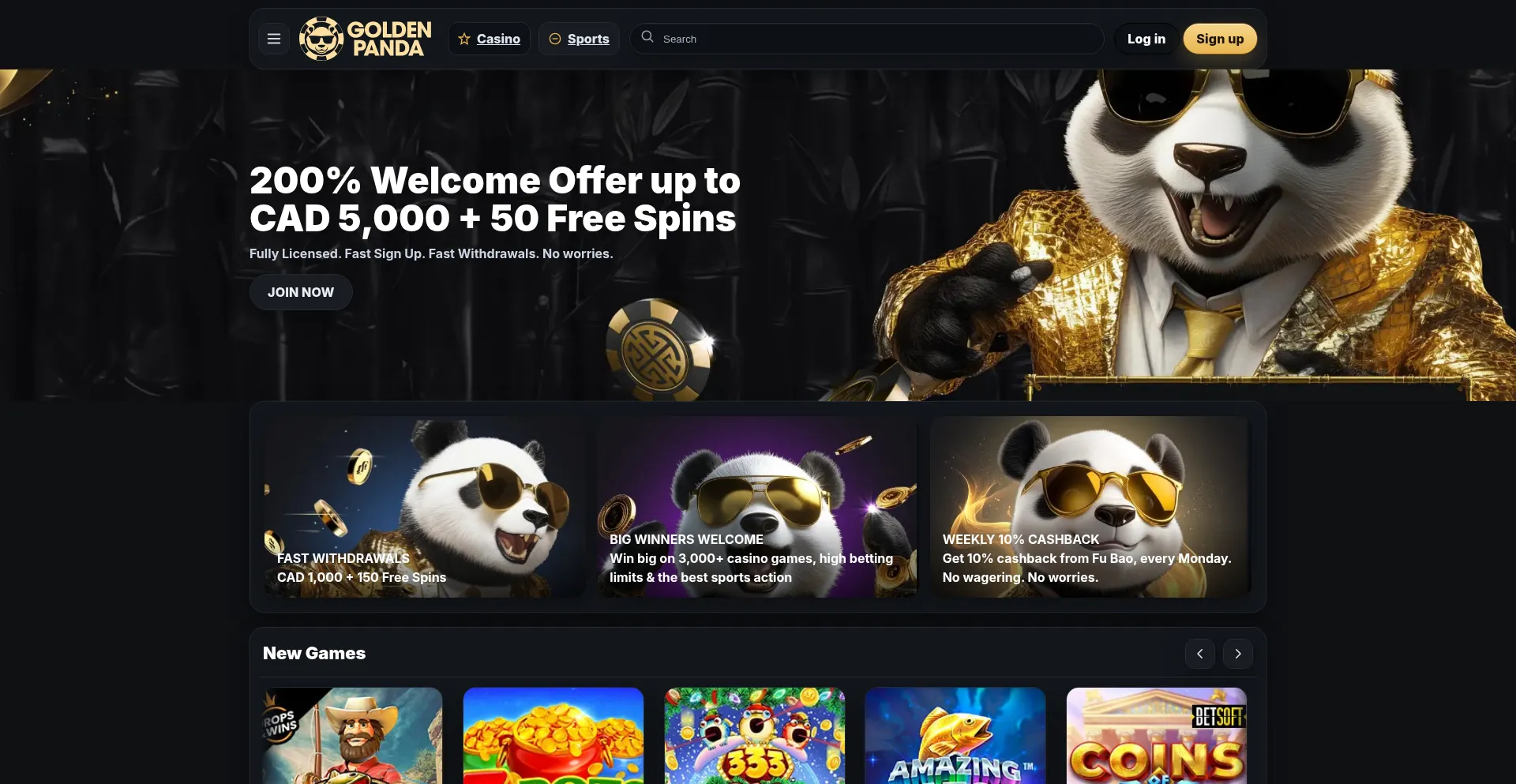 Goldenpandacasino.ca