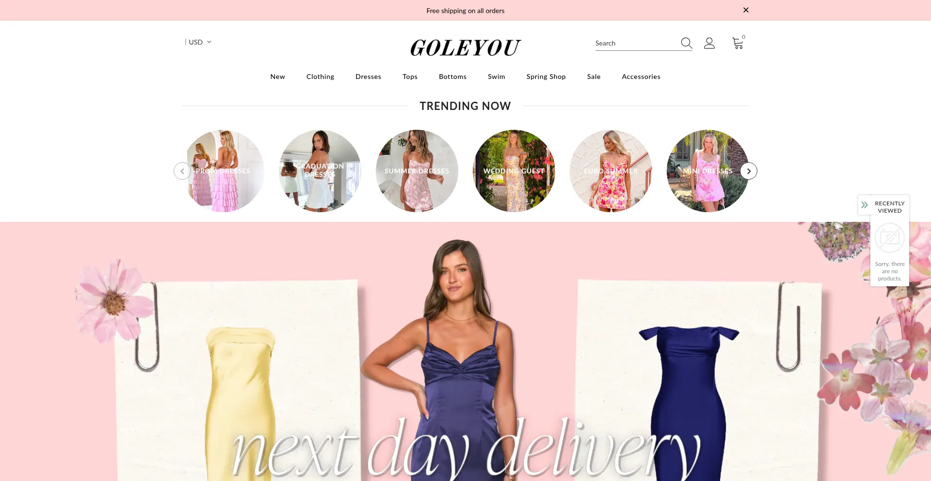 Website screenshot of Goleyou.com