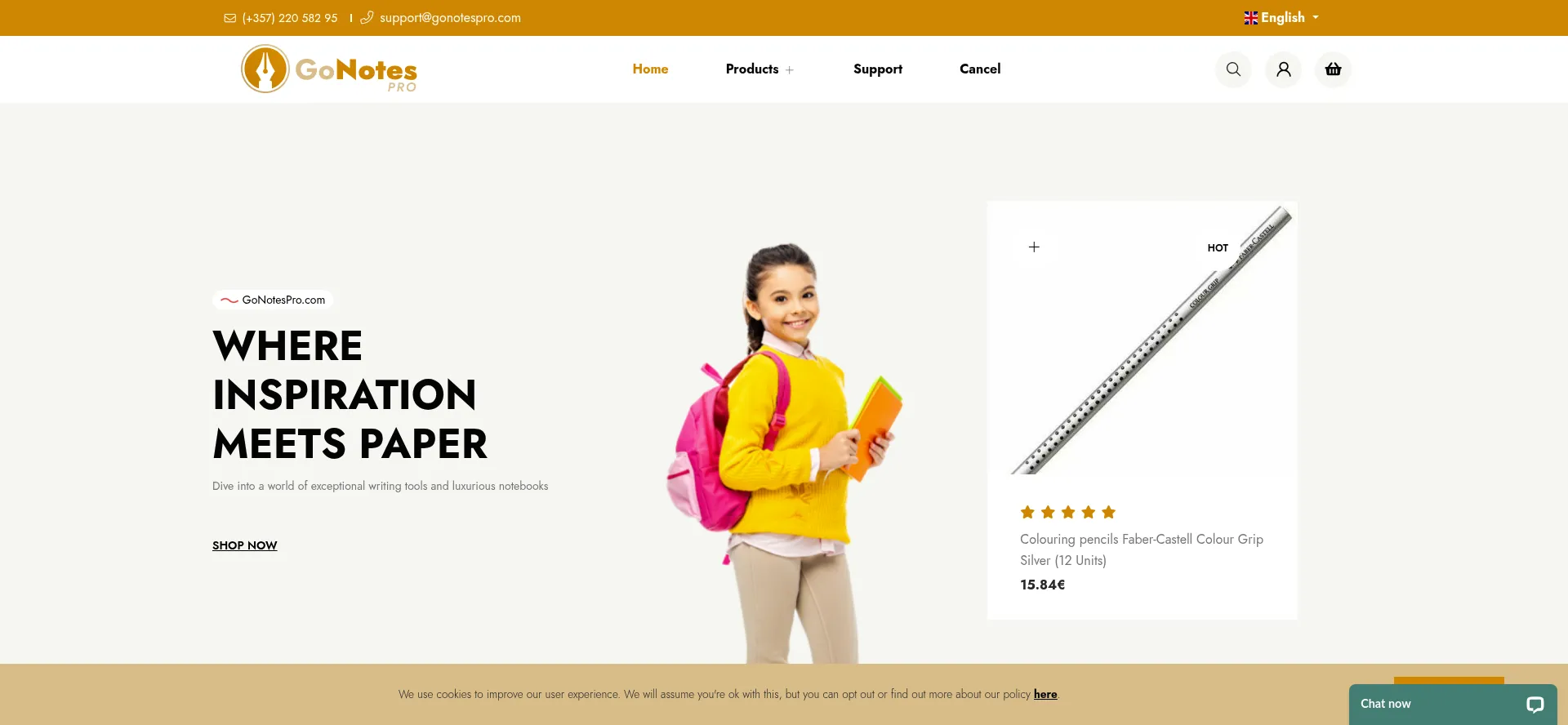 Website screenshot of Gonotespro.com