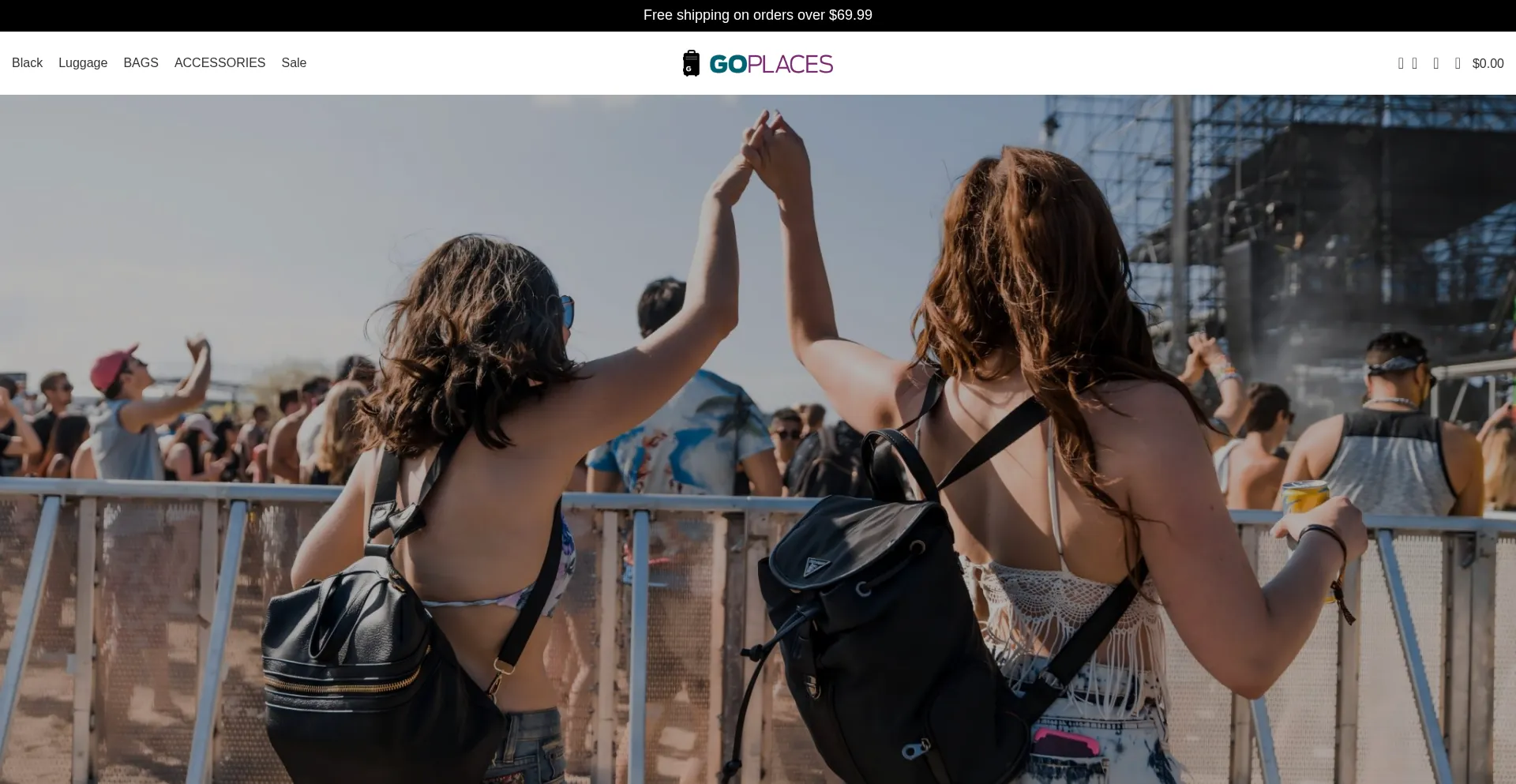 Website screenshot of Goplaceshub.shop
