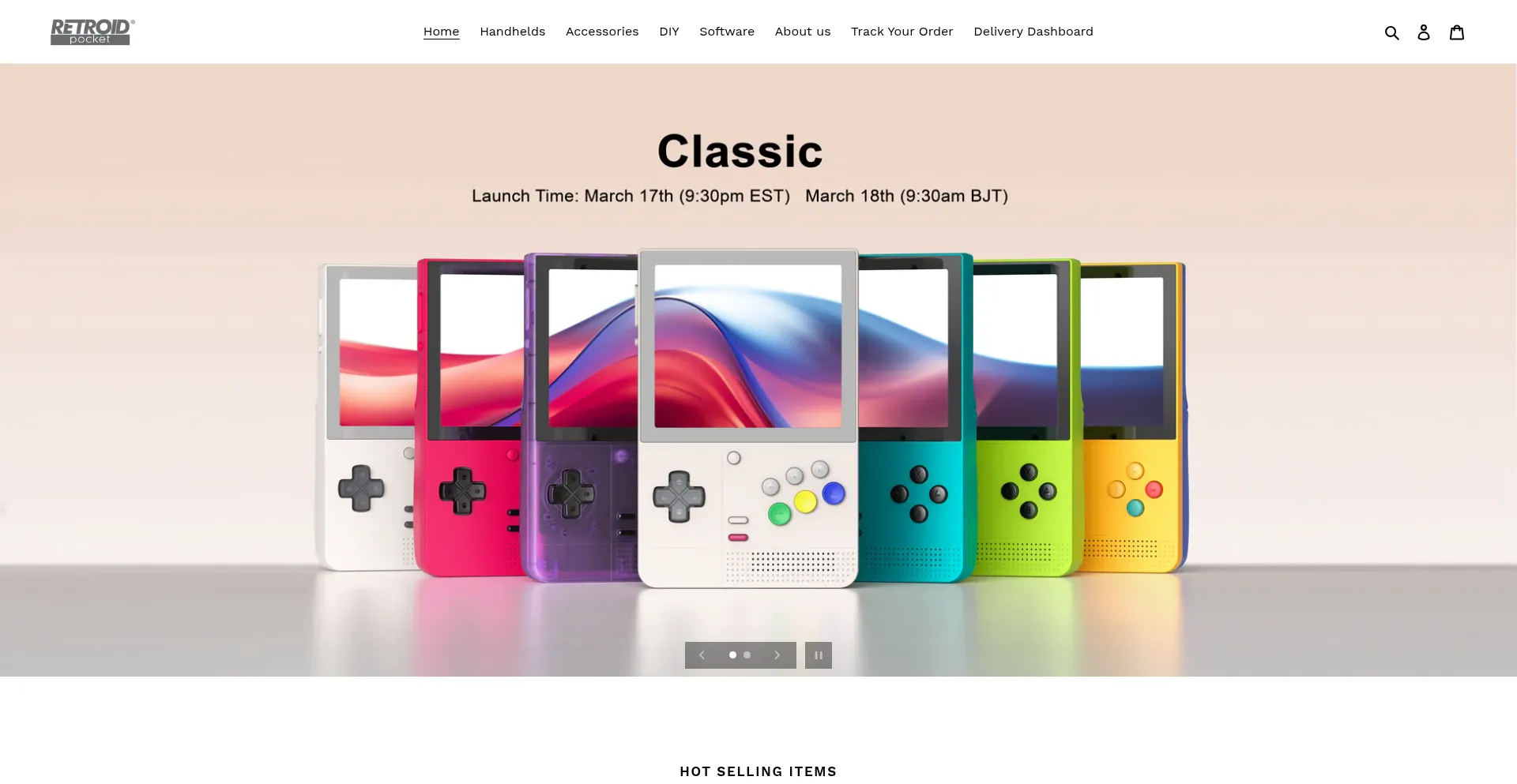 Website screenshot of Goretroid.com