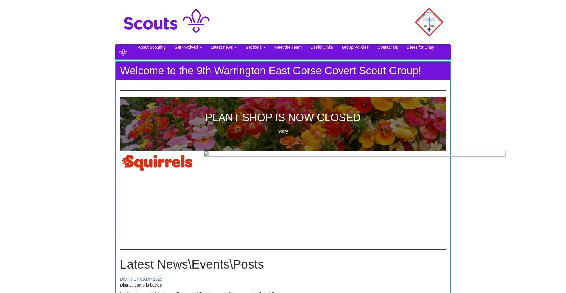 Website screenshot of Gorsecovertscouts.org.uk