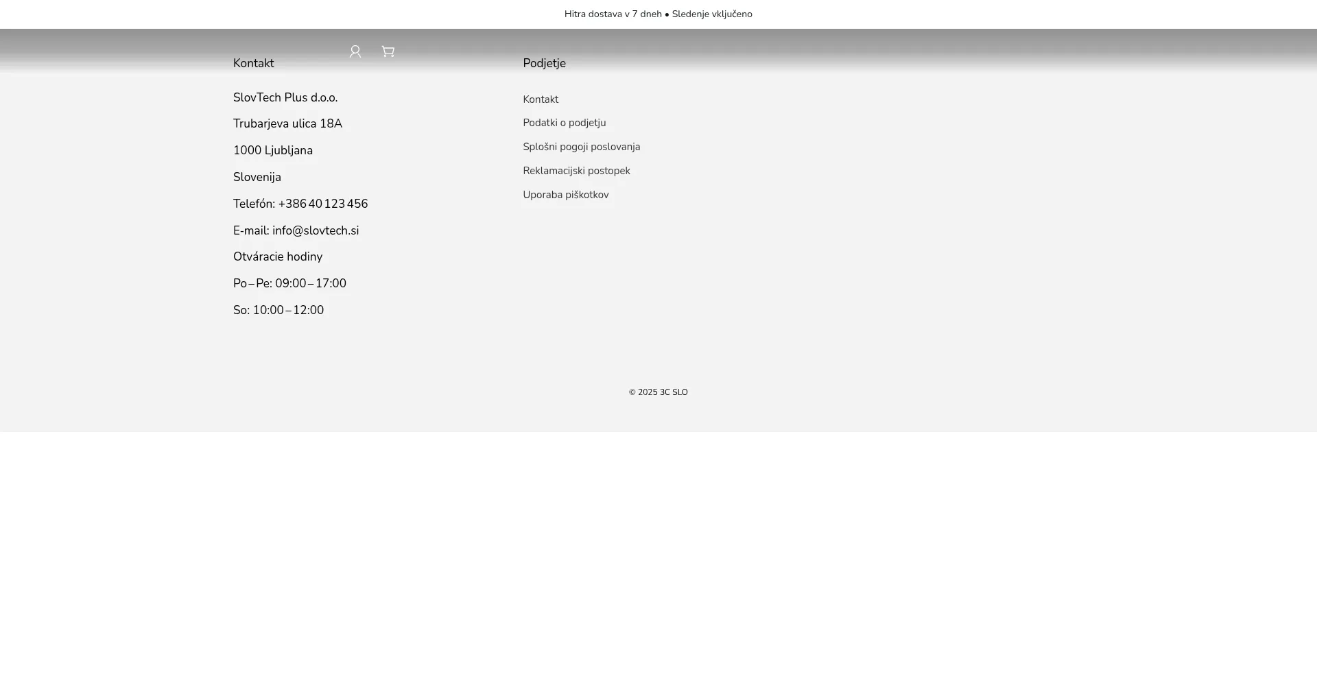 Website screenshot of Gosey.shop