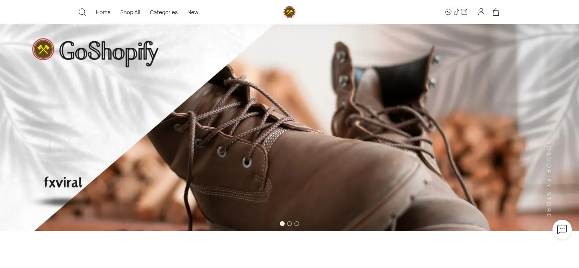 Website screenshot of Goshopify.store