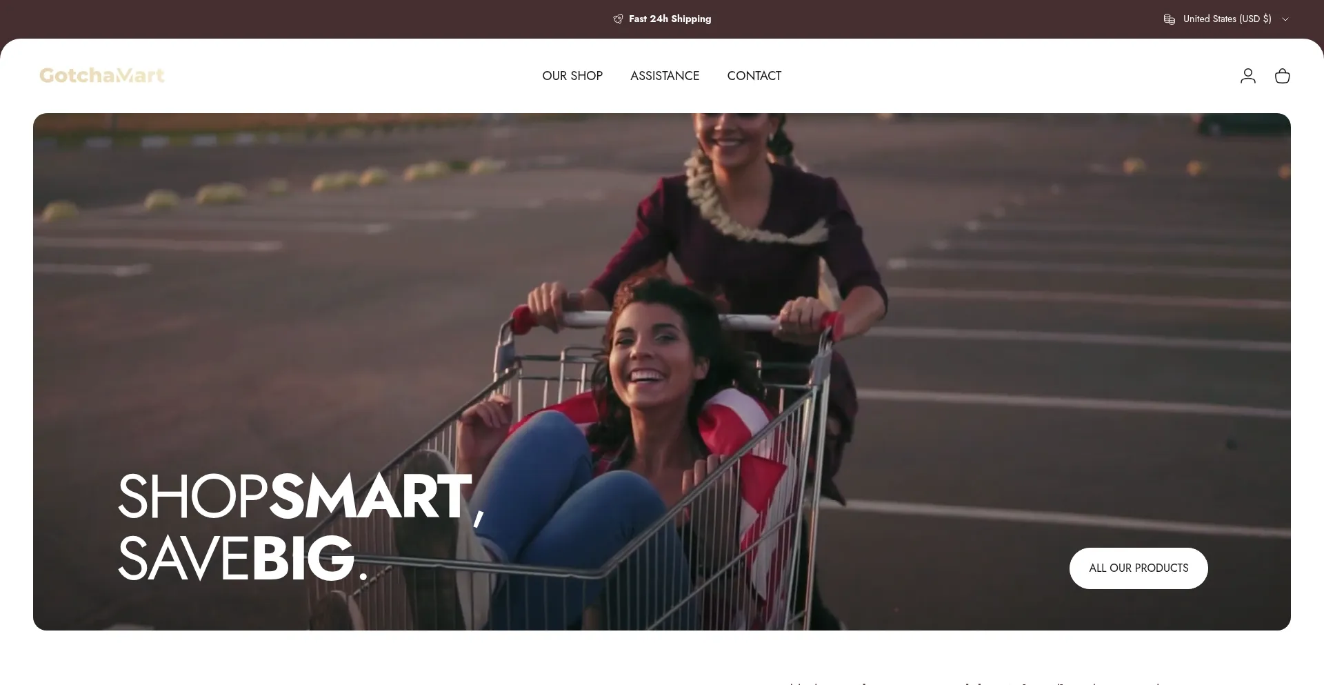 Website screenshot of Gotchamart.com