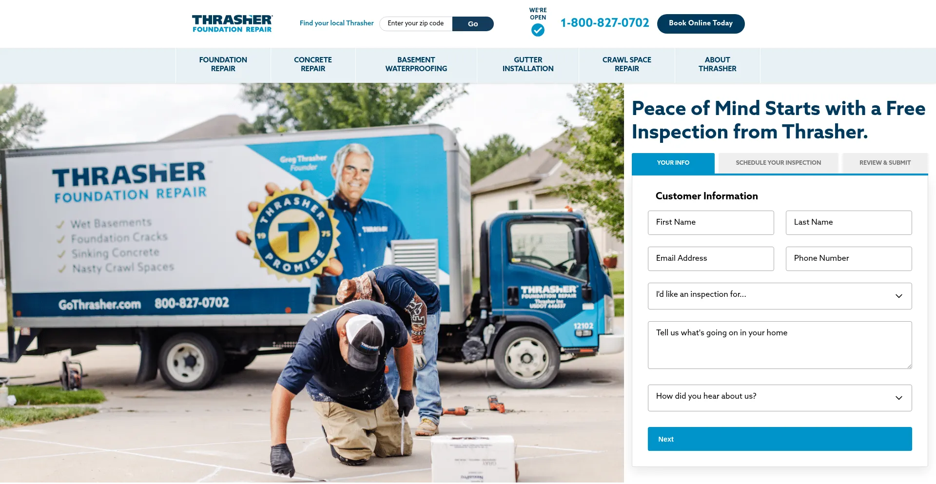 Website screenshot of Gothrasher.com