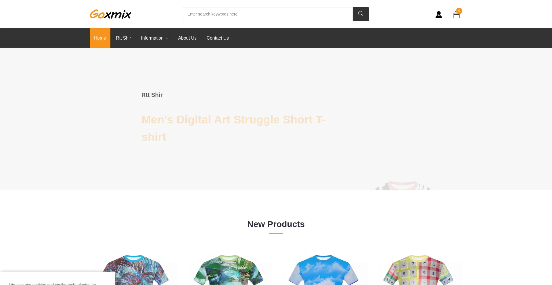 Website screenshot of Goxmix.com