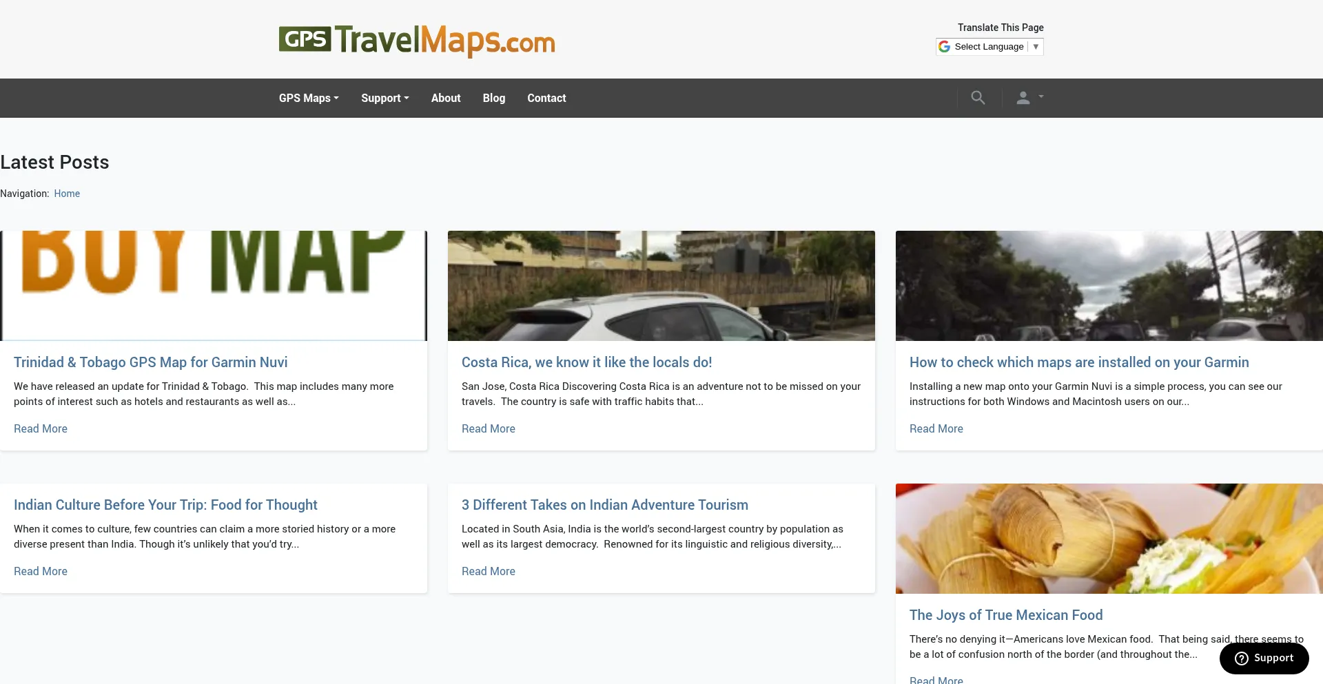 Website screenshot of Gpstravelmaps.com
