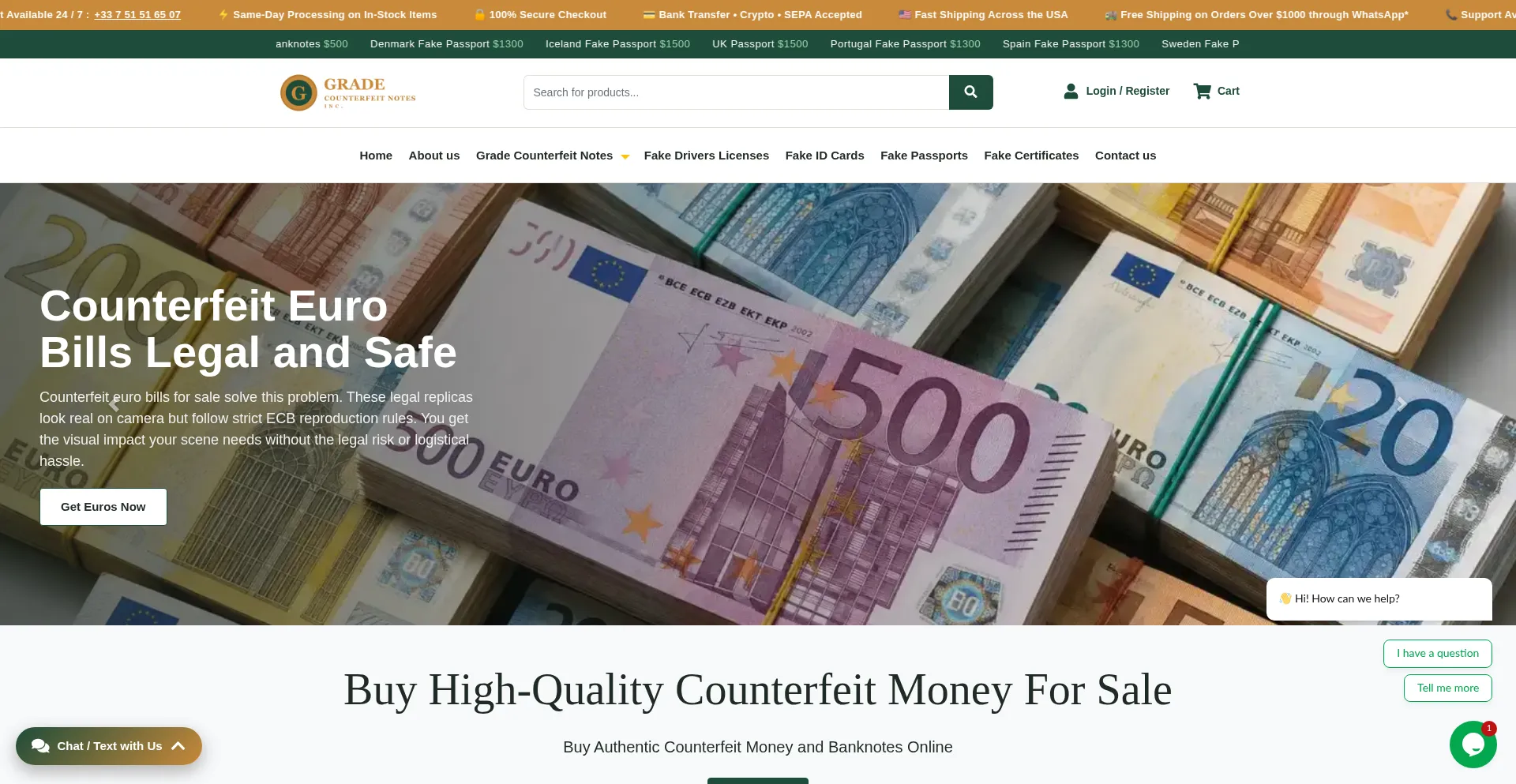 Gradecounterfeitnotes.com