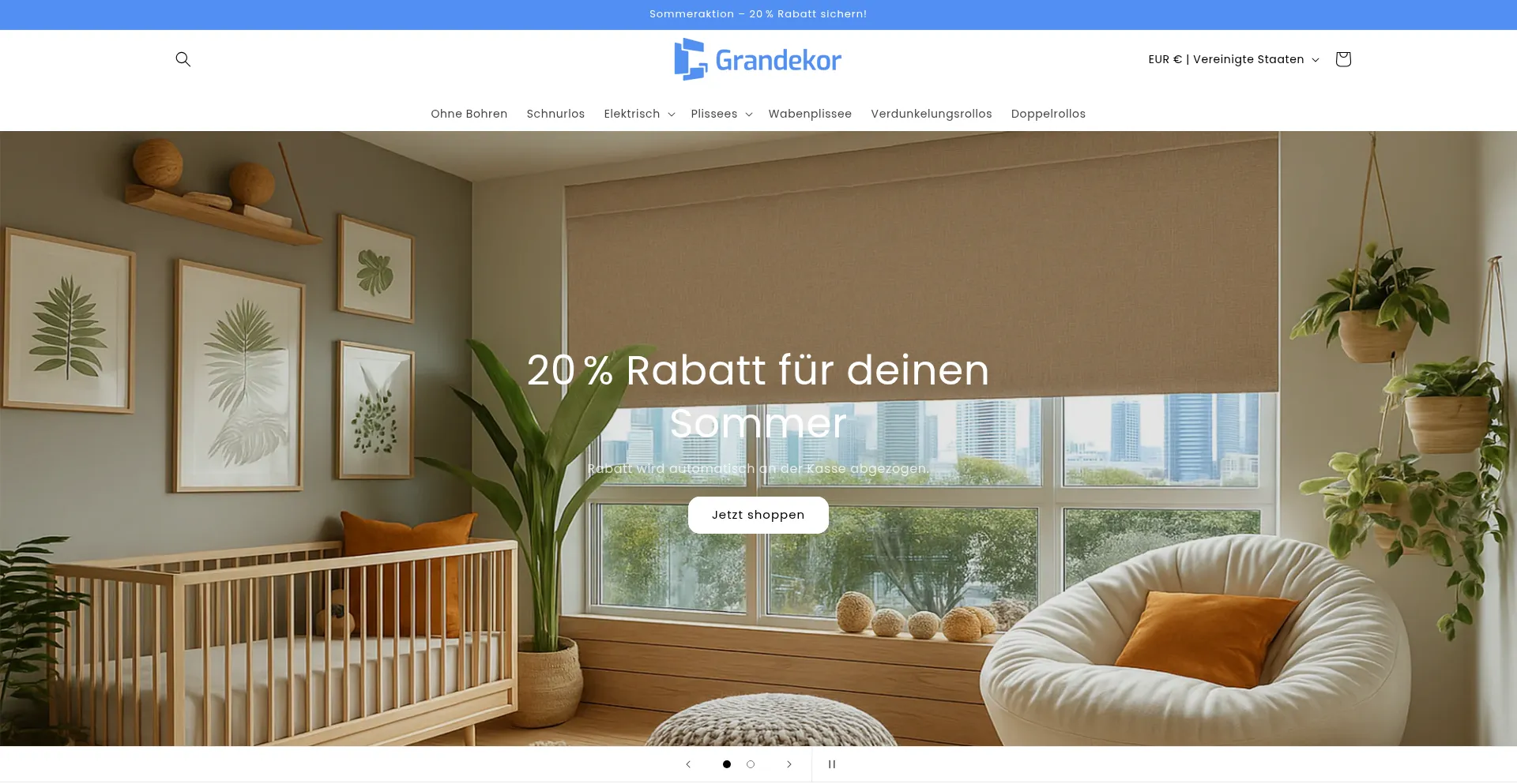 Website screenshot of Grandekor.de
