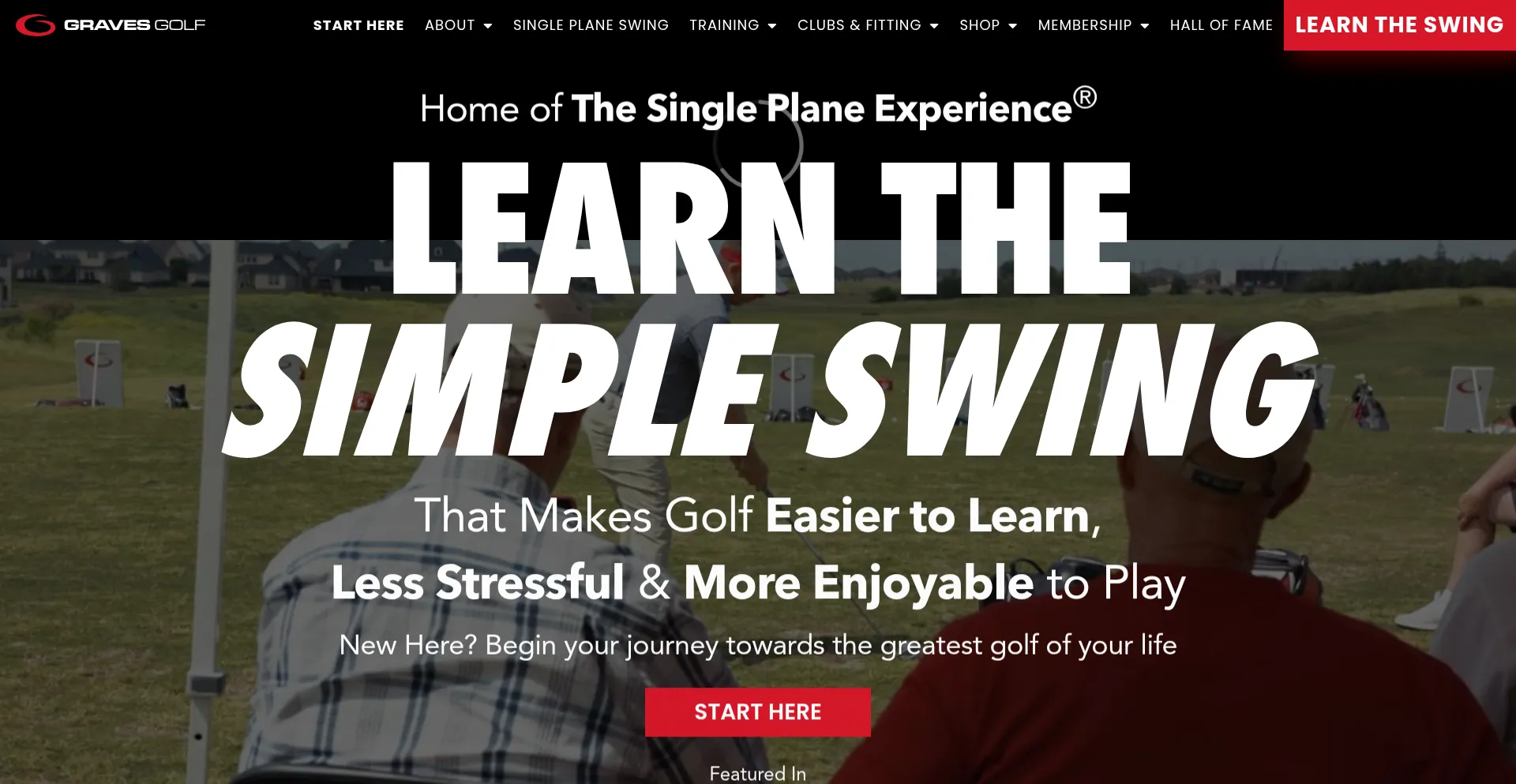Website screenshot of Gravesgolf.com