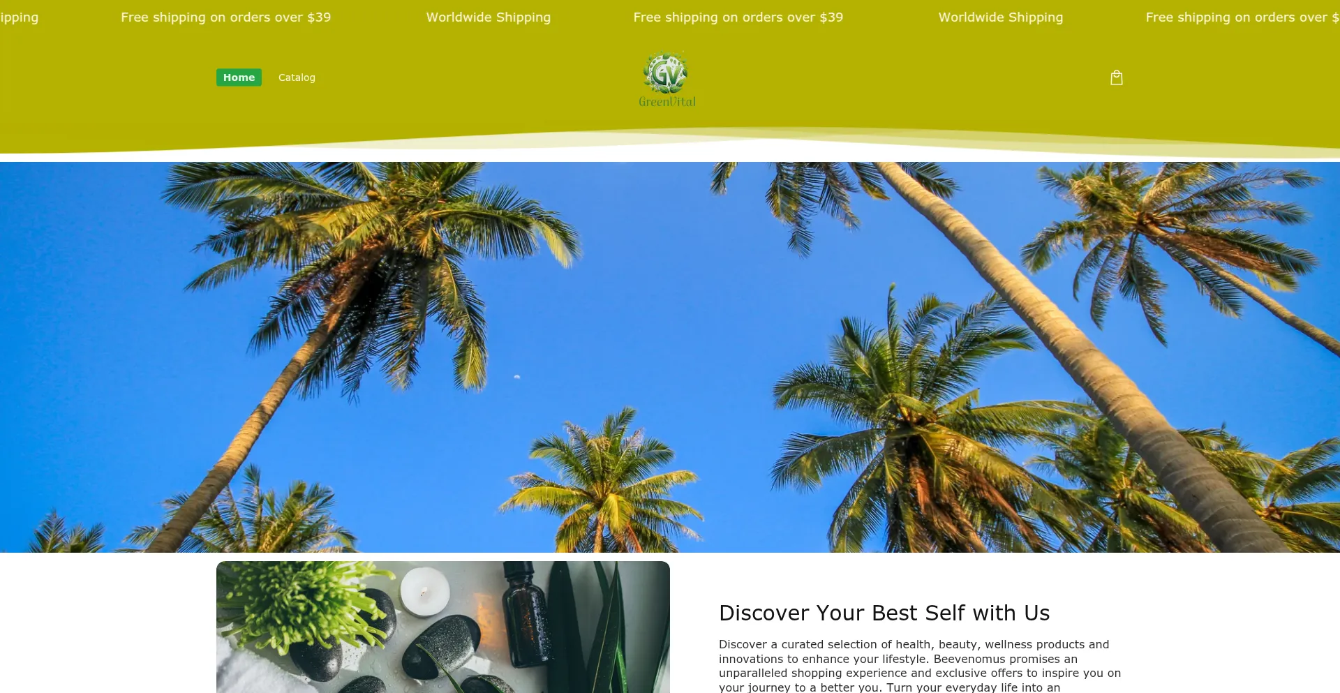 Website screenshot of Greenvitalus.com
