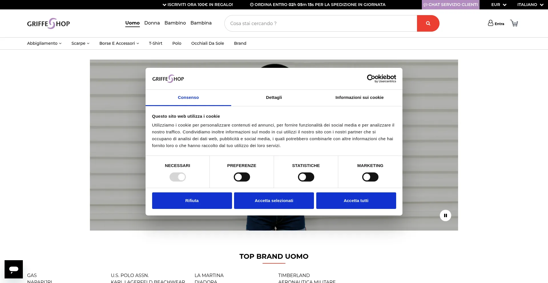 Website screenshot of Griffeshop.com