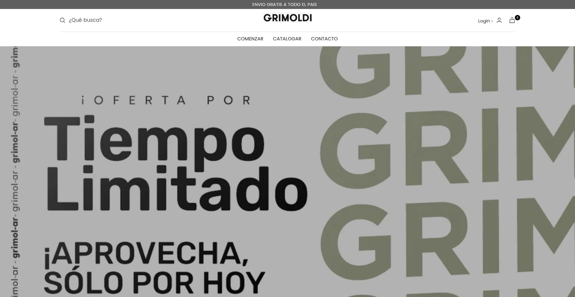 Website screenshot of Grimolarg.com