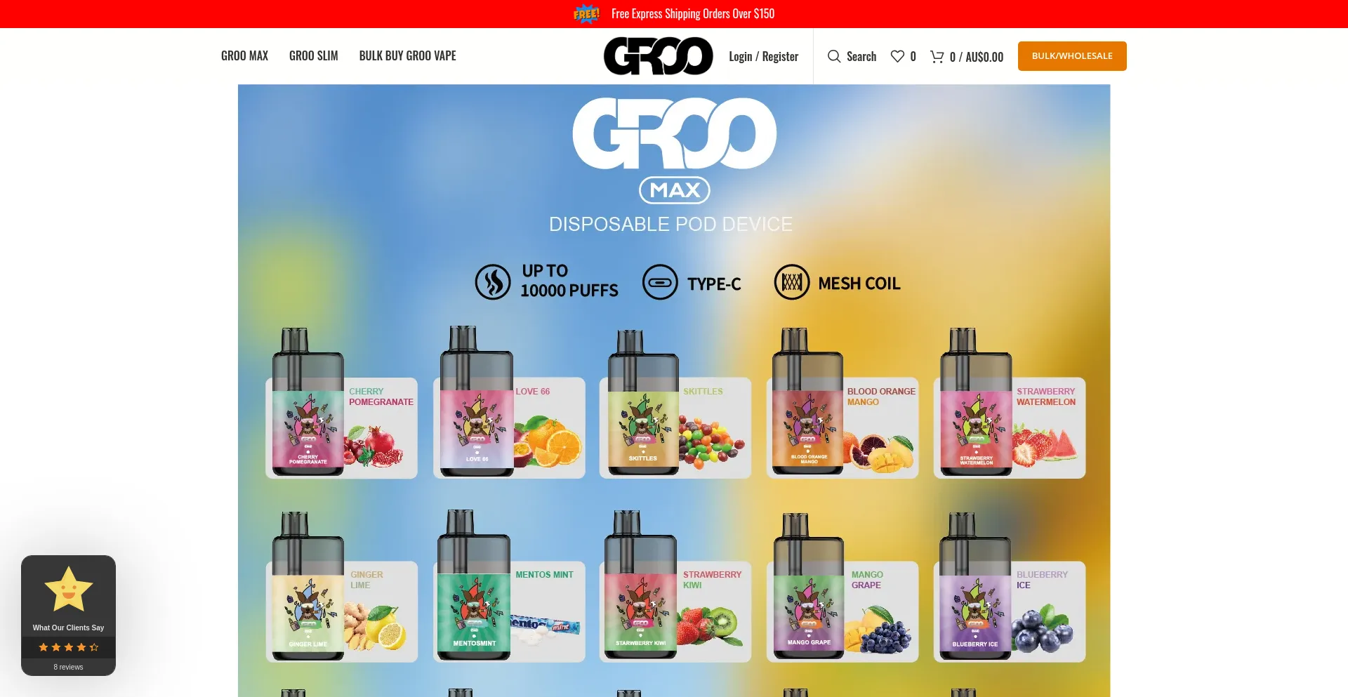 Website screenshot of Groovapeaustralia.com