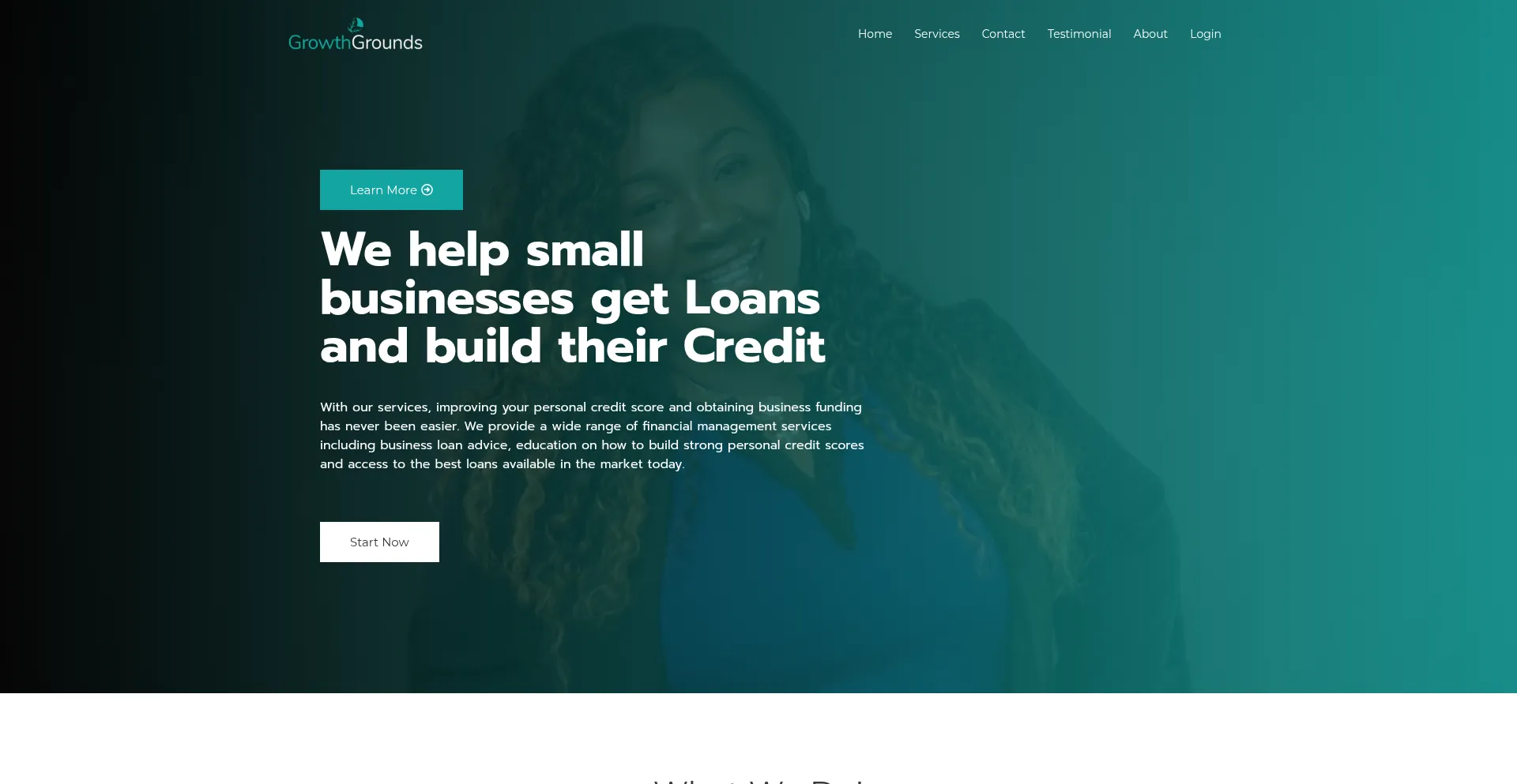 Website screenshot of Growthgroundsinc.com