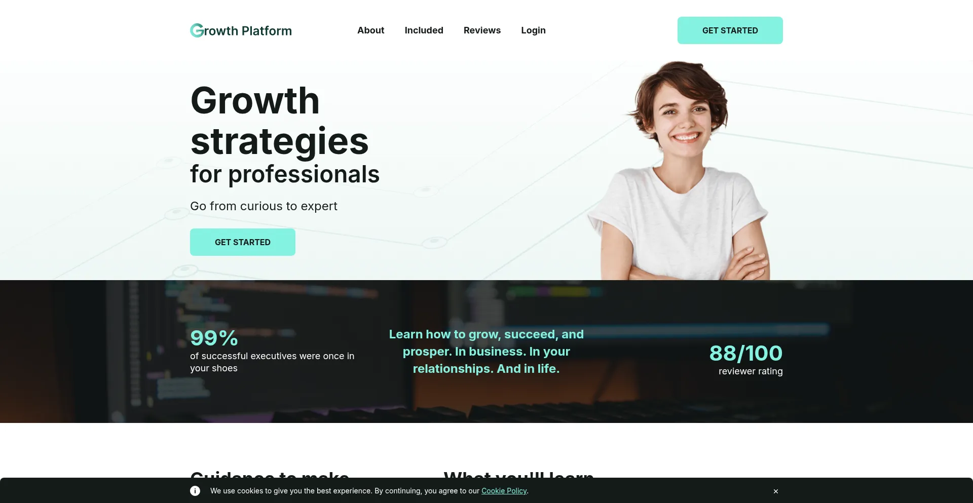Website screenshot of Growthplatform.pro