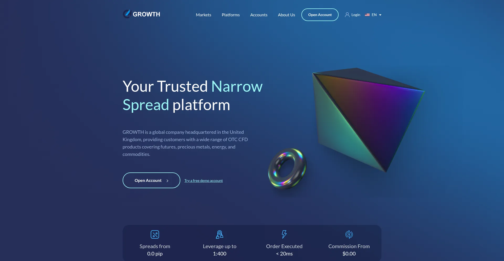 Website screenshot of Growthsavings.com