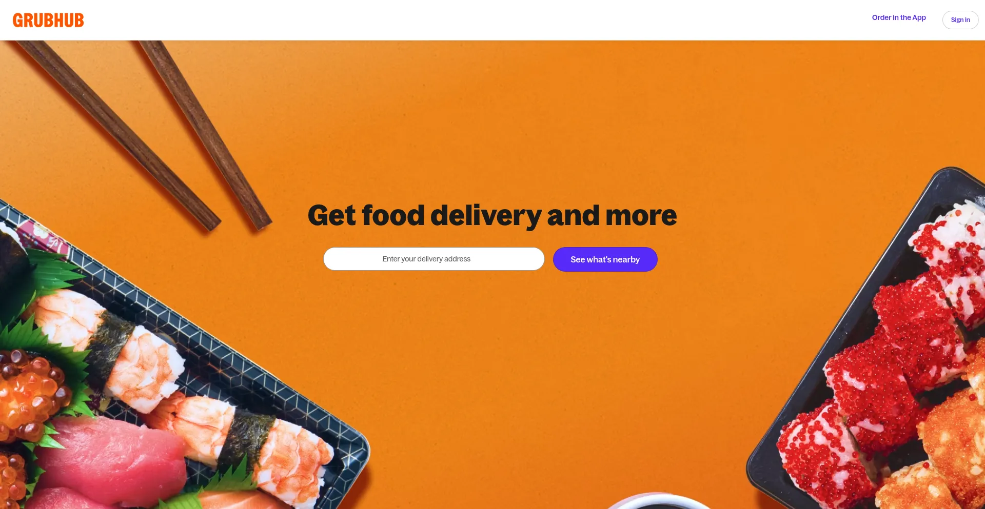 Grubhub.com Screenshot