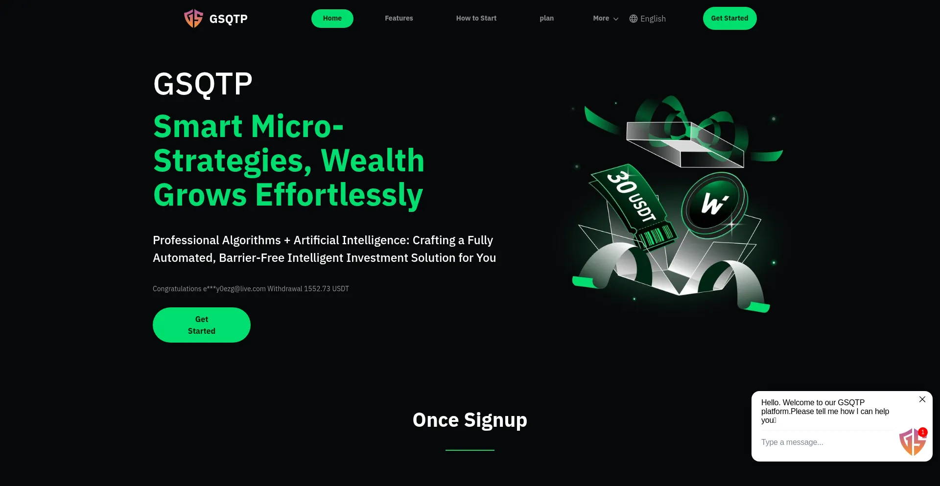 Website screenshot of Gsqtp.com