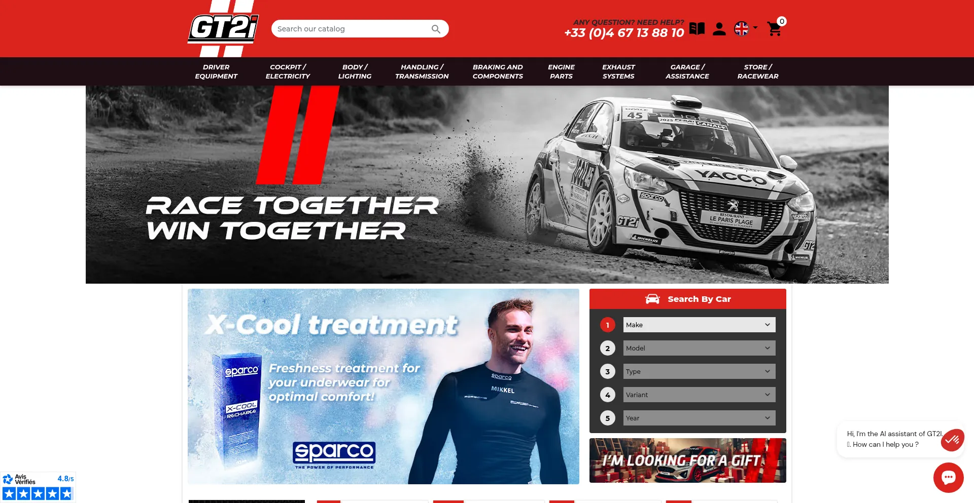 Website screenshot of Gt2i.com