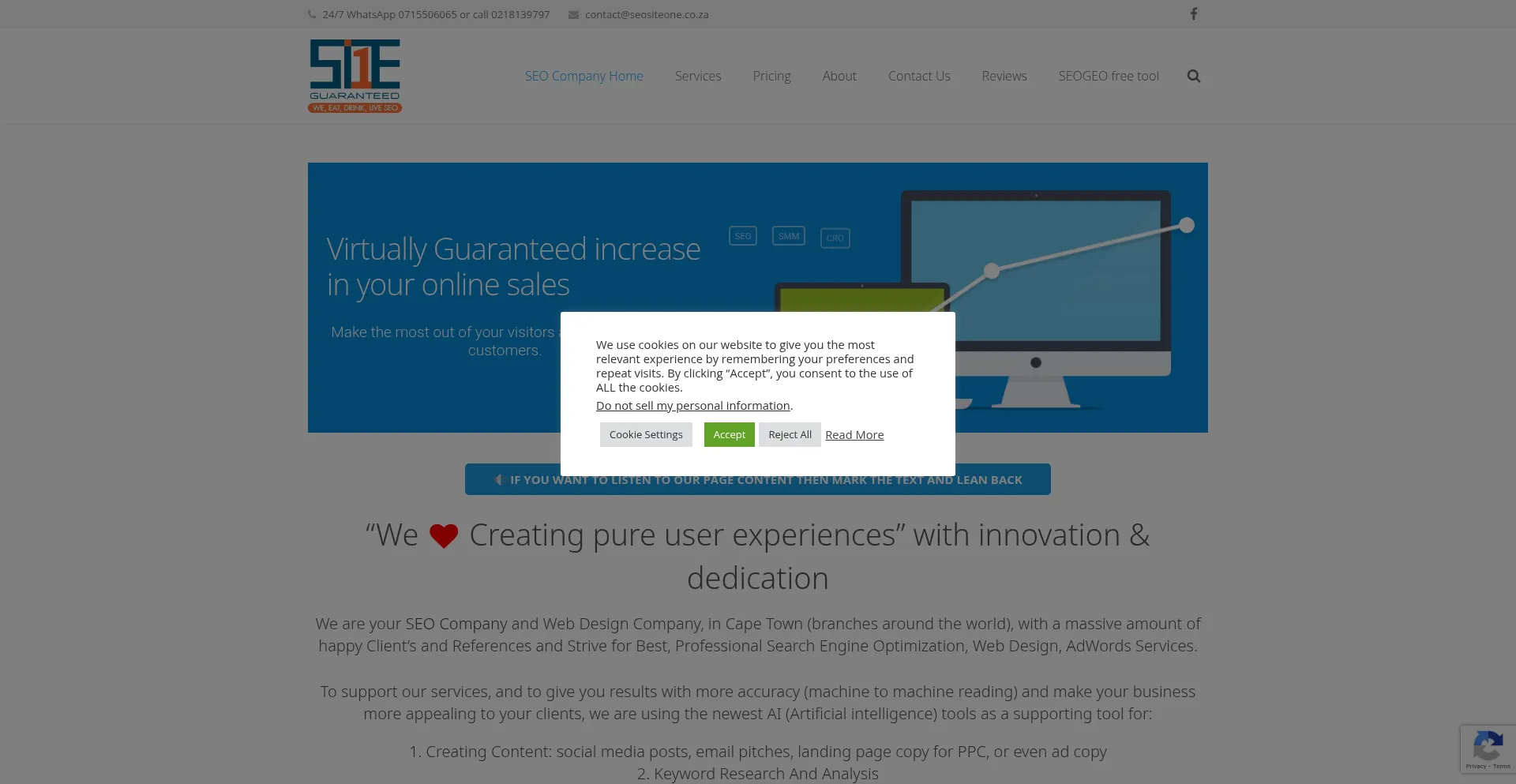 Guaranteed-site-one-on-google.co.za