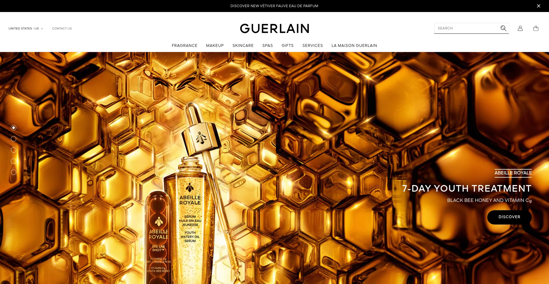 Website screenshot of Guerlain.com