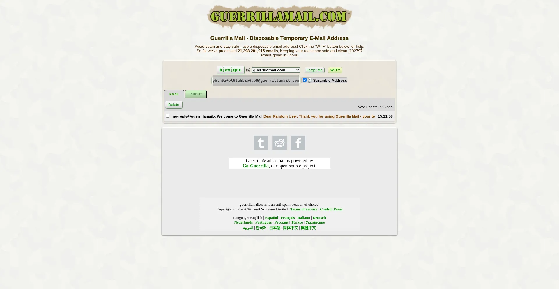 Guerrillamailblock.com