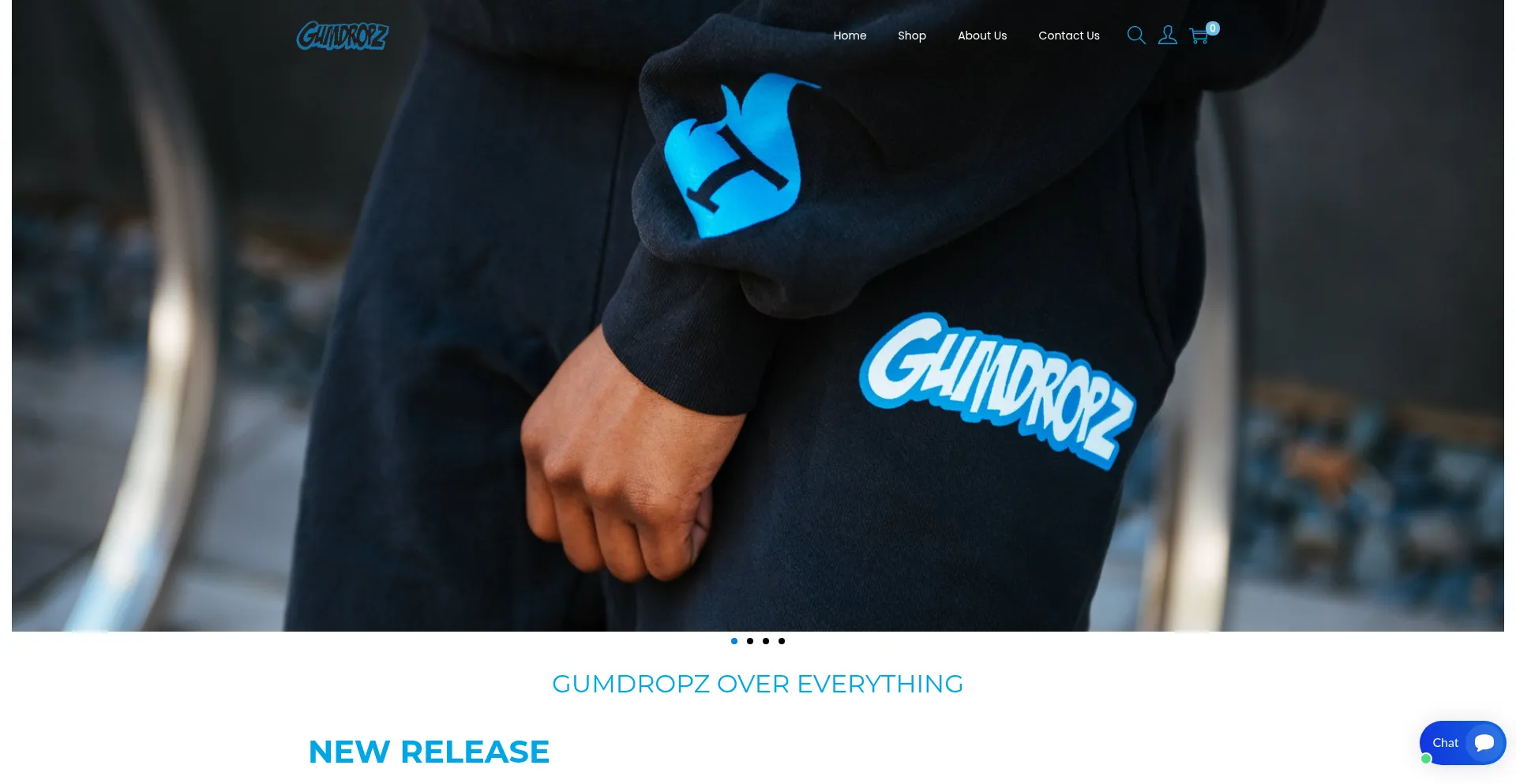 Website screenshot of Gumdropz.shop