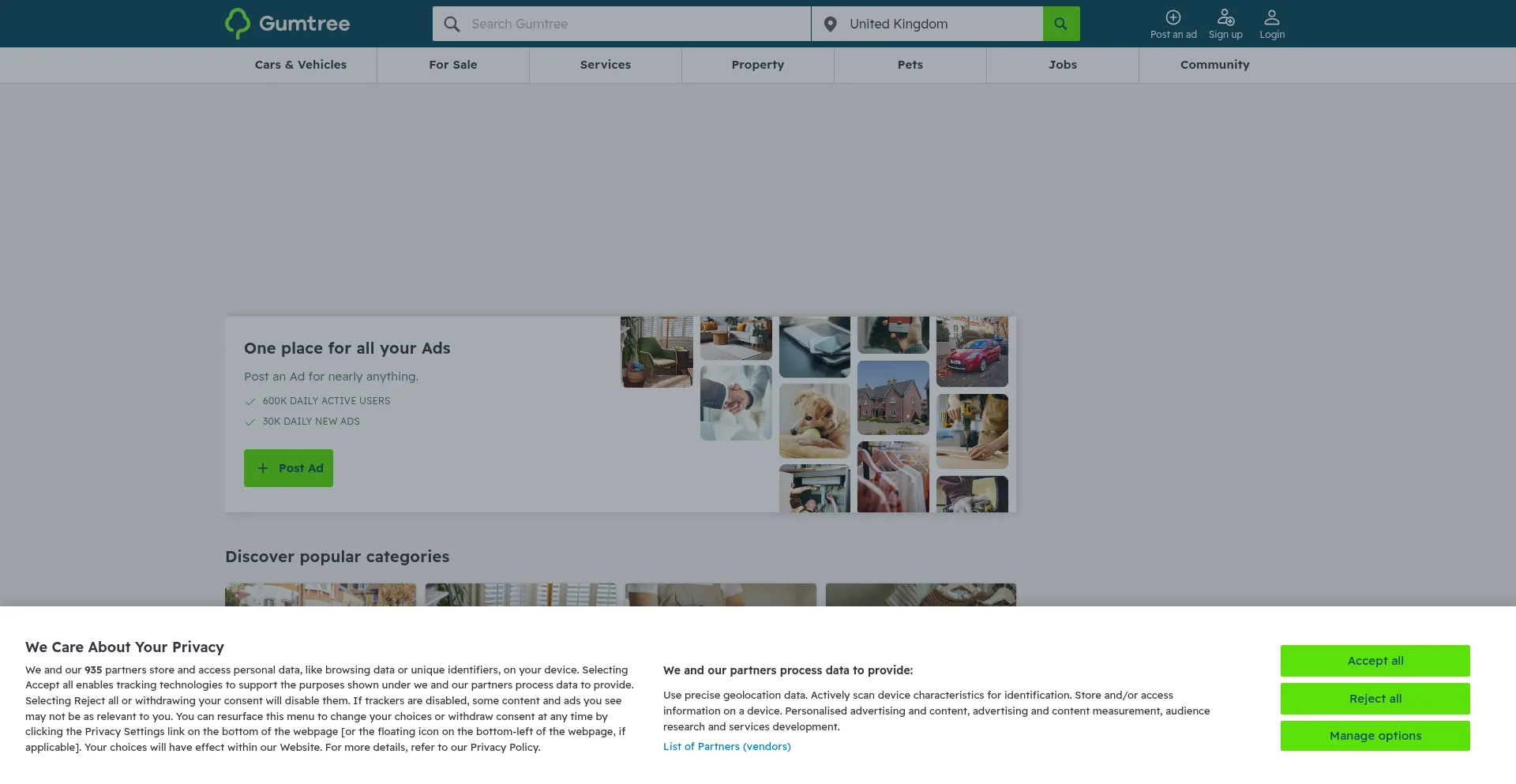 Gumtree.com Screenshot