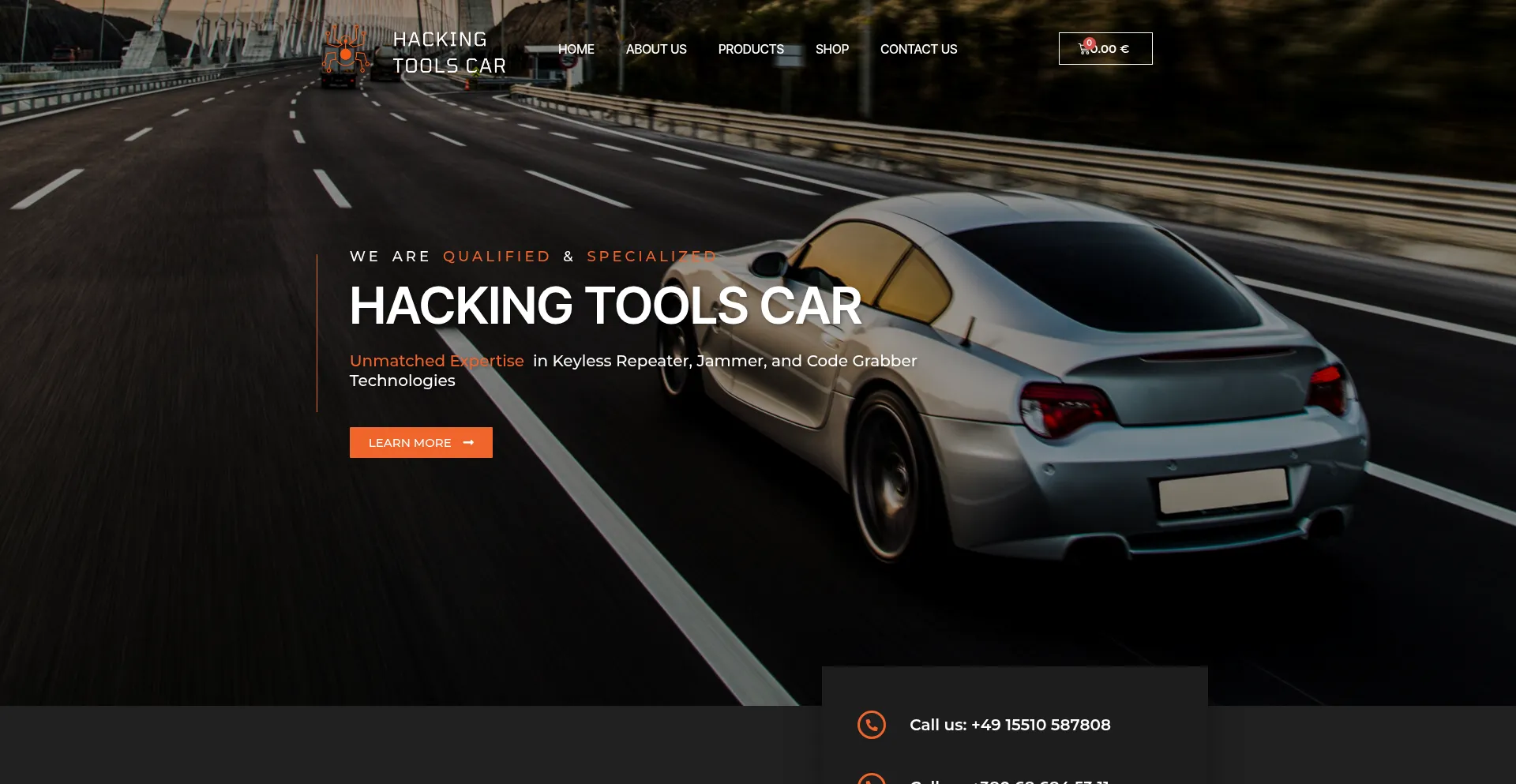 Website screenshot of Hackingtoolscar.pl
