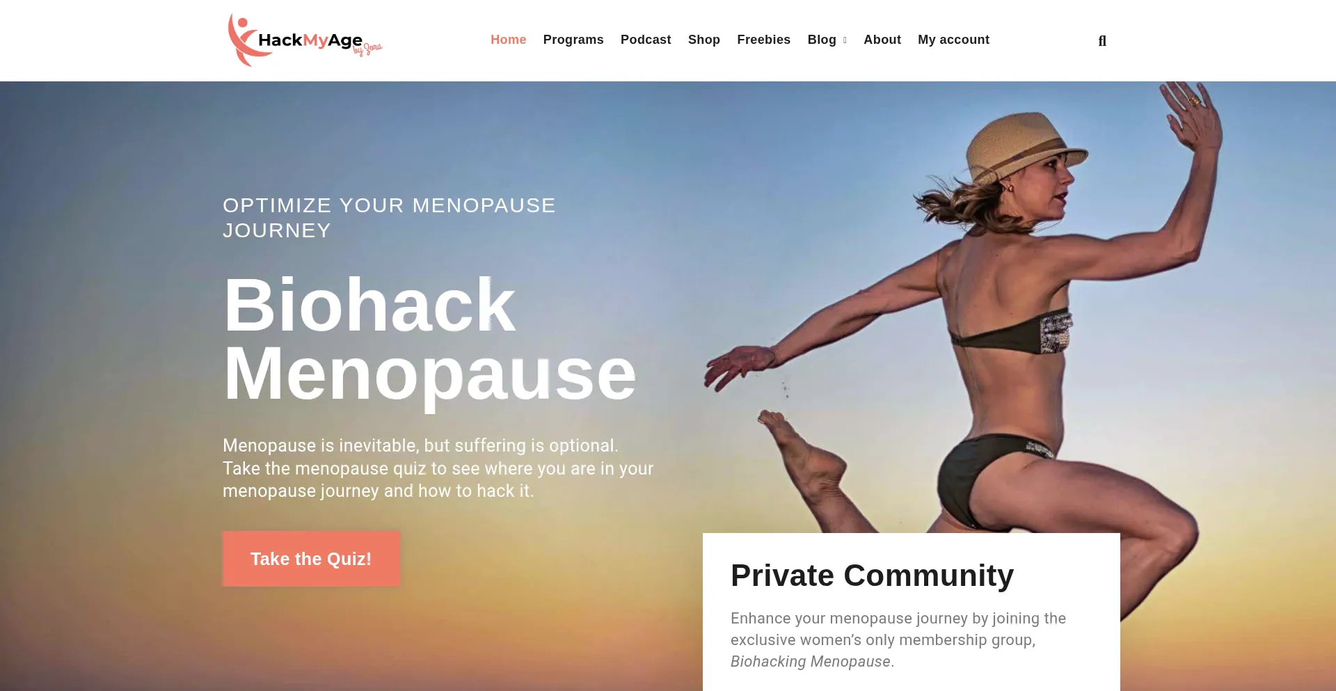 Website screenshot of Hackmyage.com