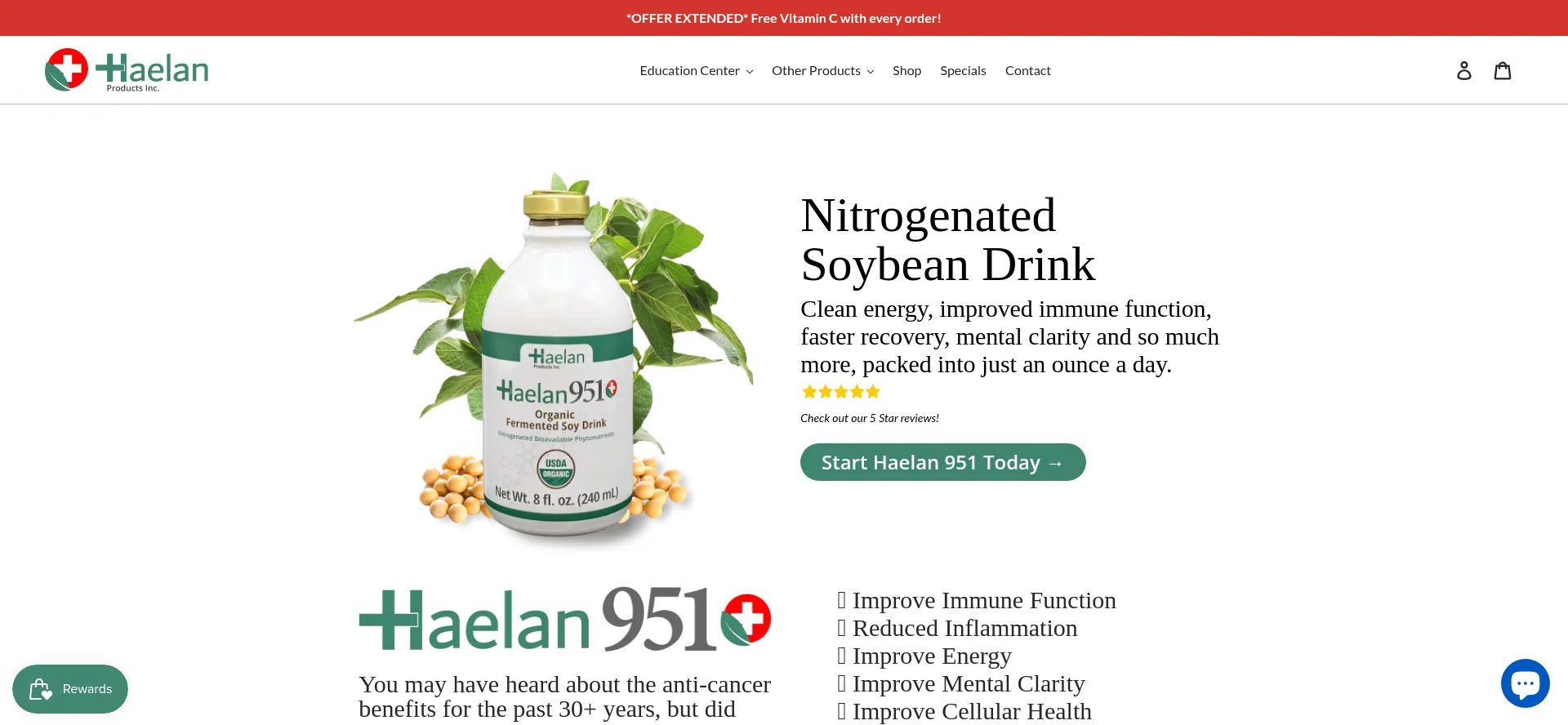 Website screenshot of Haelan951.com