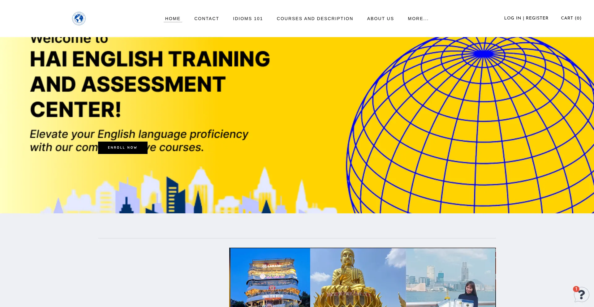 Website screenshot of Haienglish.com