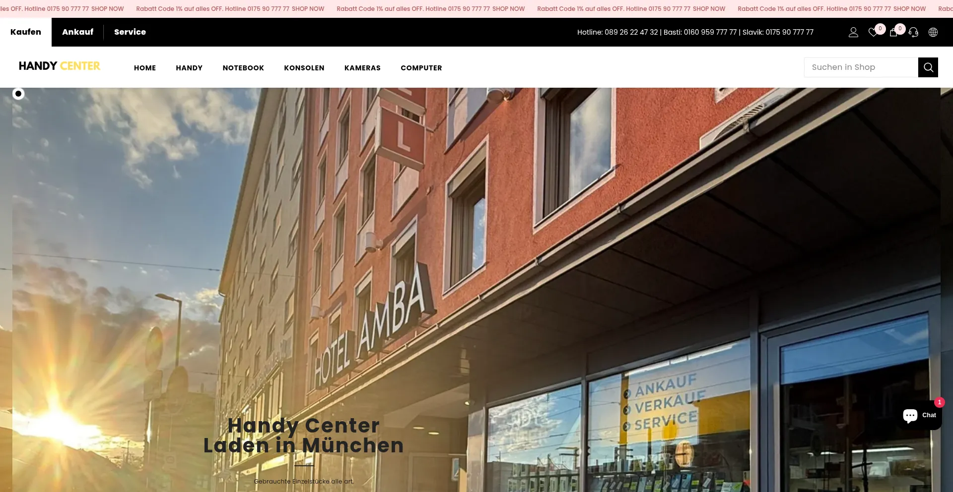 Website screenshot of Handycenter.com