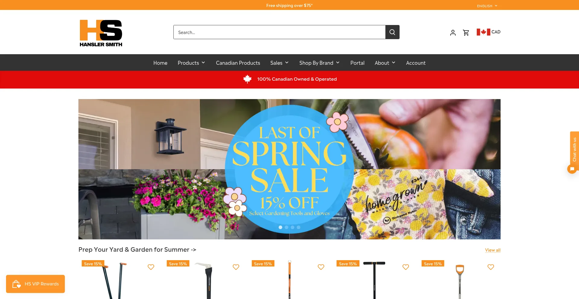 Website screenshot of Hansler.com